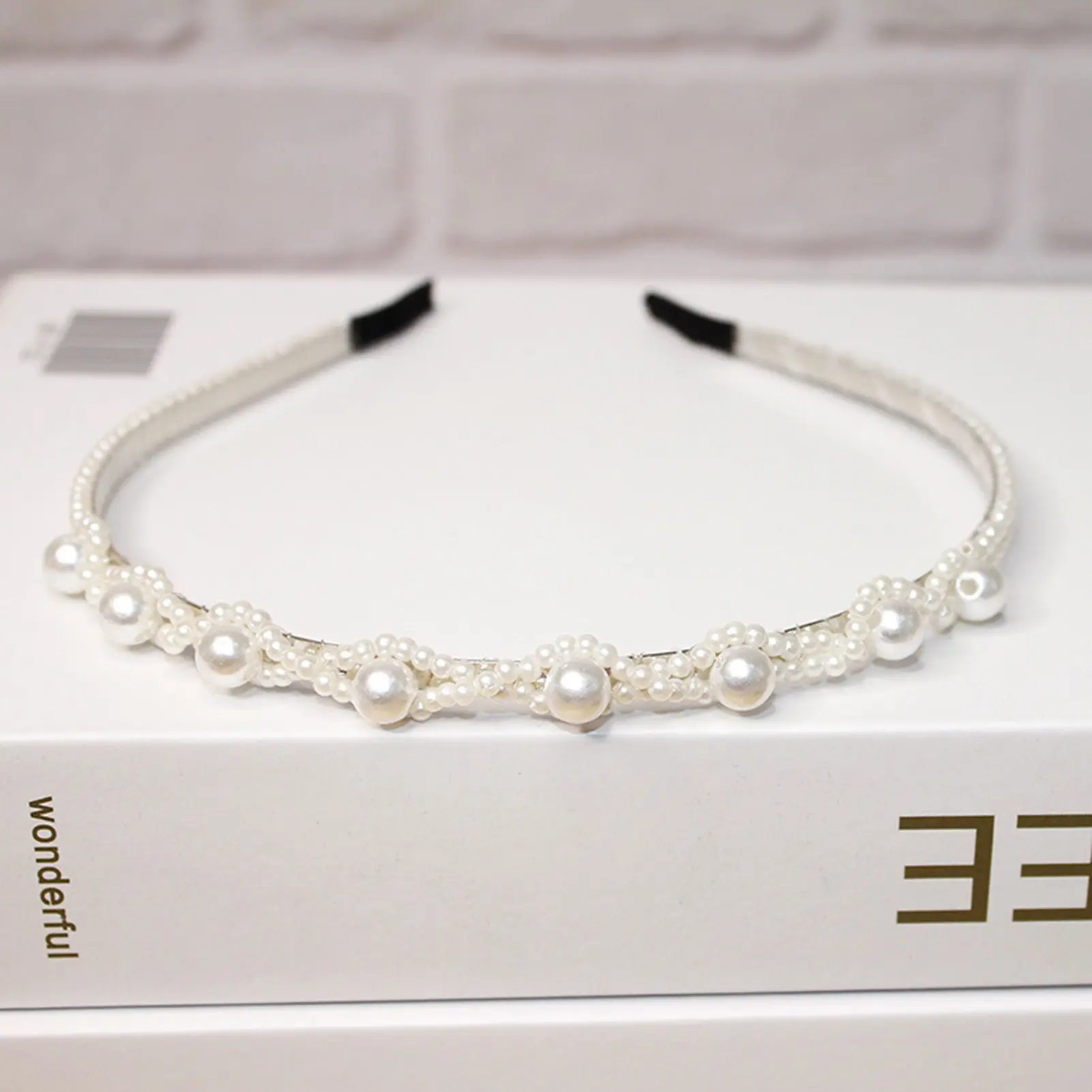 Fashion Pearl Headband For Women French Style Misaligned Pearl Headband Girls Exquisite Trendy Jewelry Hair Accessories 1pc