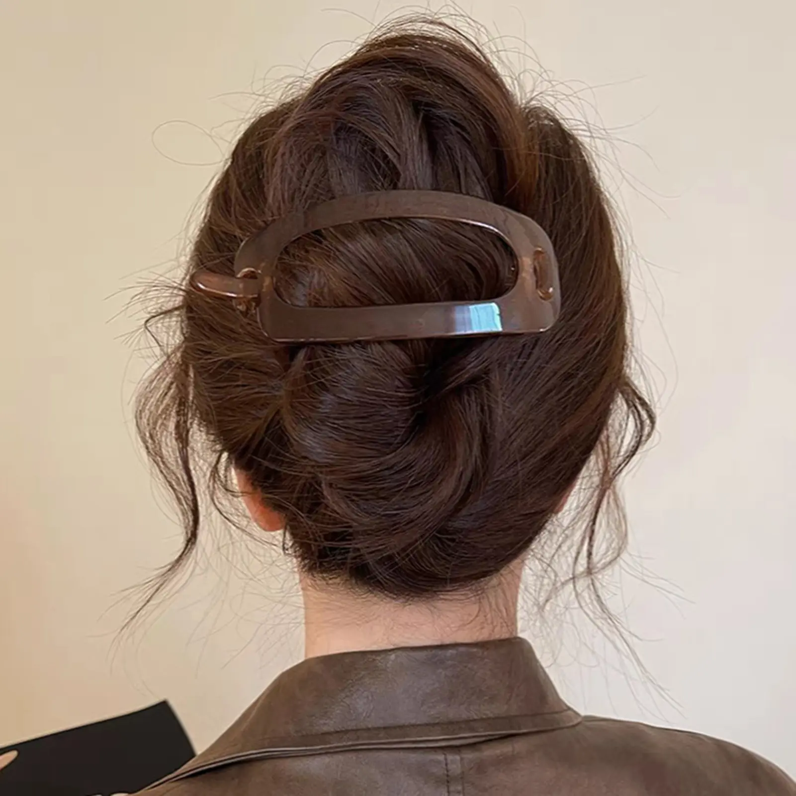 Korean Style Acetic Acid Hair Clip Small Fresh Flower Twisting Clip For Women Simple Meatball Head Updo Duckbill Clip Hair Claws