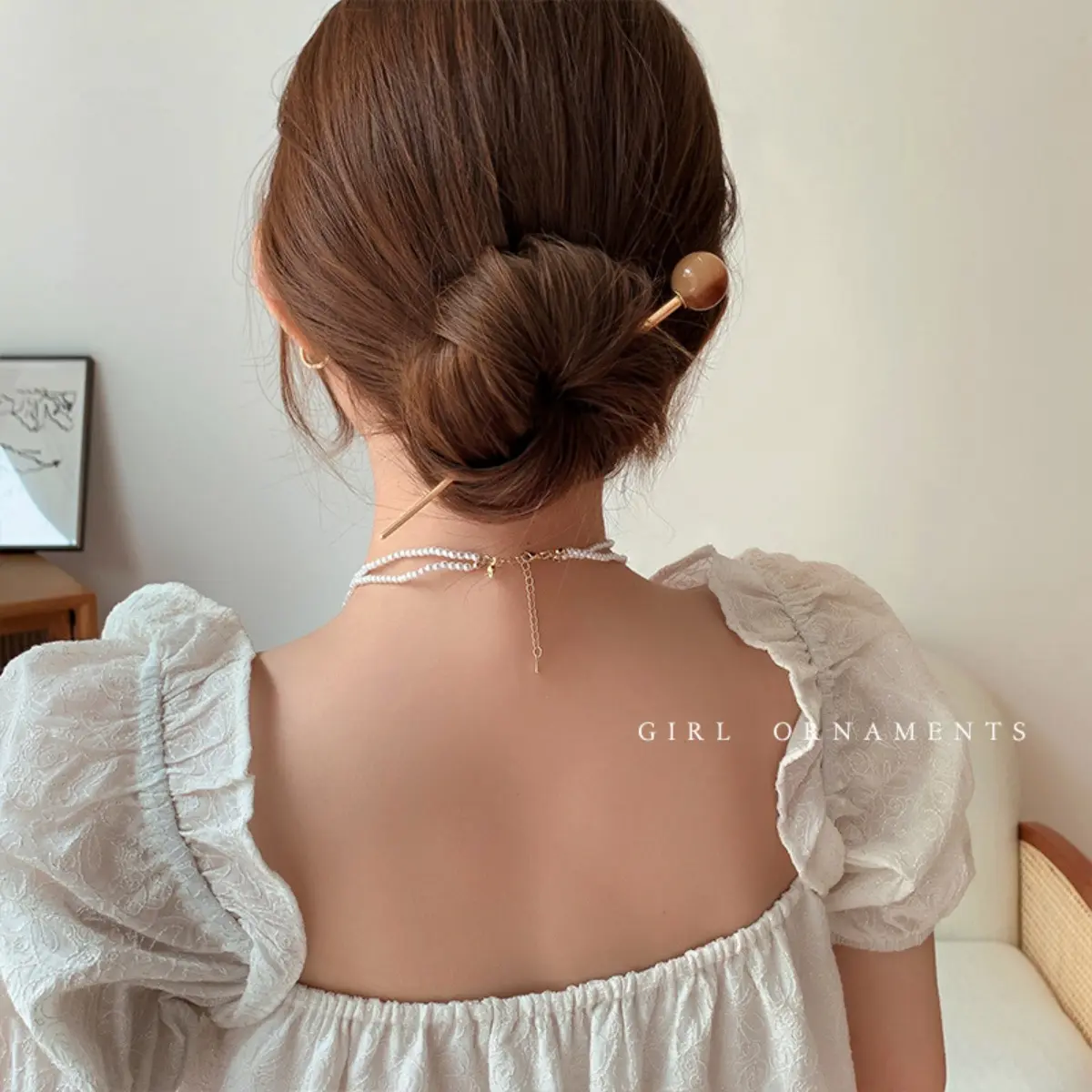 15cm Creative Ball Shape Hairpin For Women Sweety Dopamine Color Hair Stick Daily Hair Accessories Exquisite Hair Pins Hairclips
