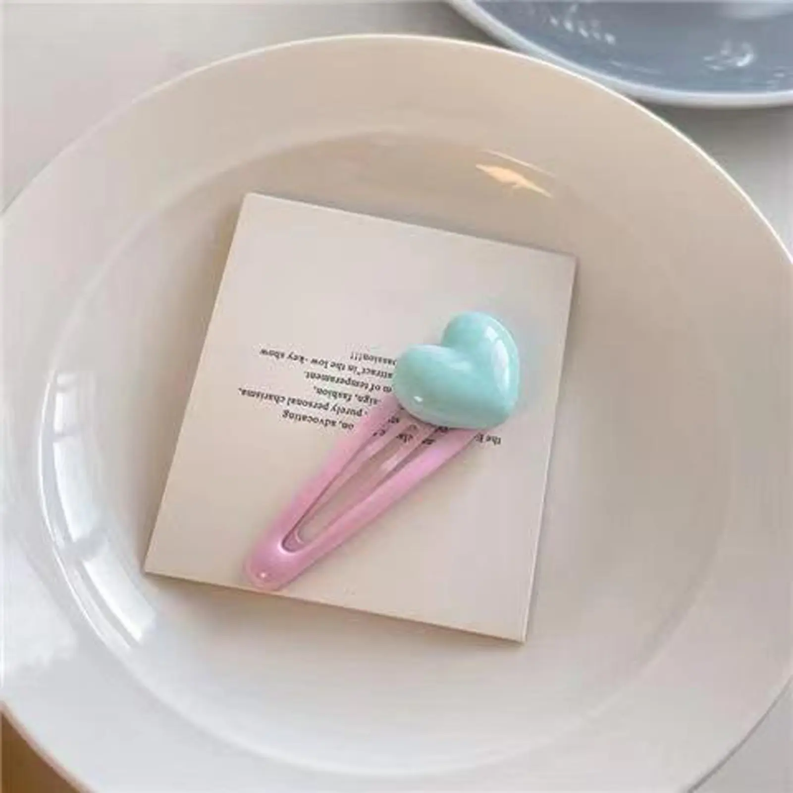 Dopamine Colored Hair Clip Drip Oil Heart Shaped BB Clip For Women Girls Trendy Sweety Hair Accessories Kawaii Hair Clips
