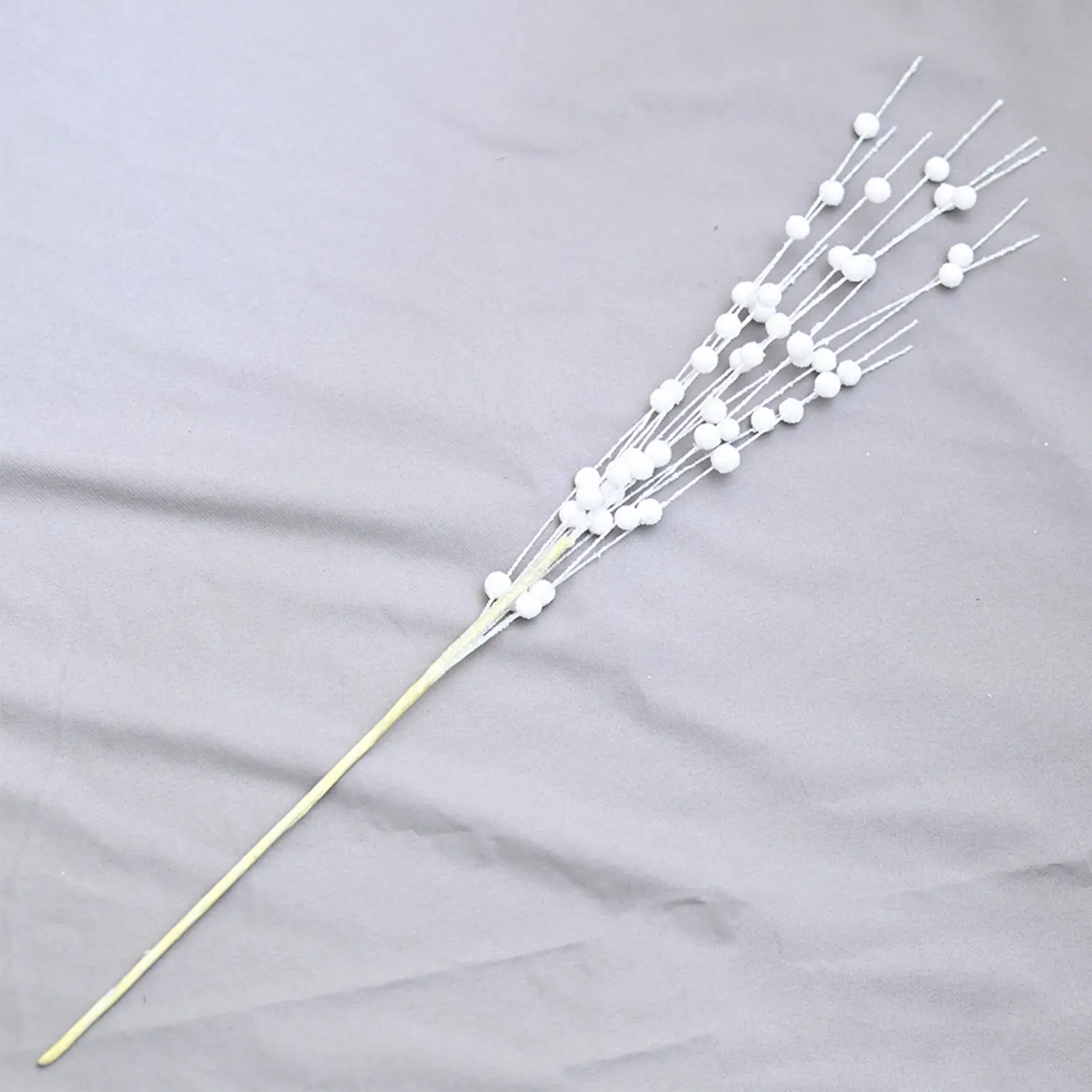 43cm Christmas Decoration Branch White Bead Berry Branches For Xmas Tree Fireplace Garland Decor Festival Party Decoration Props