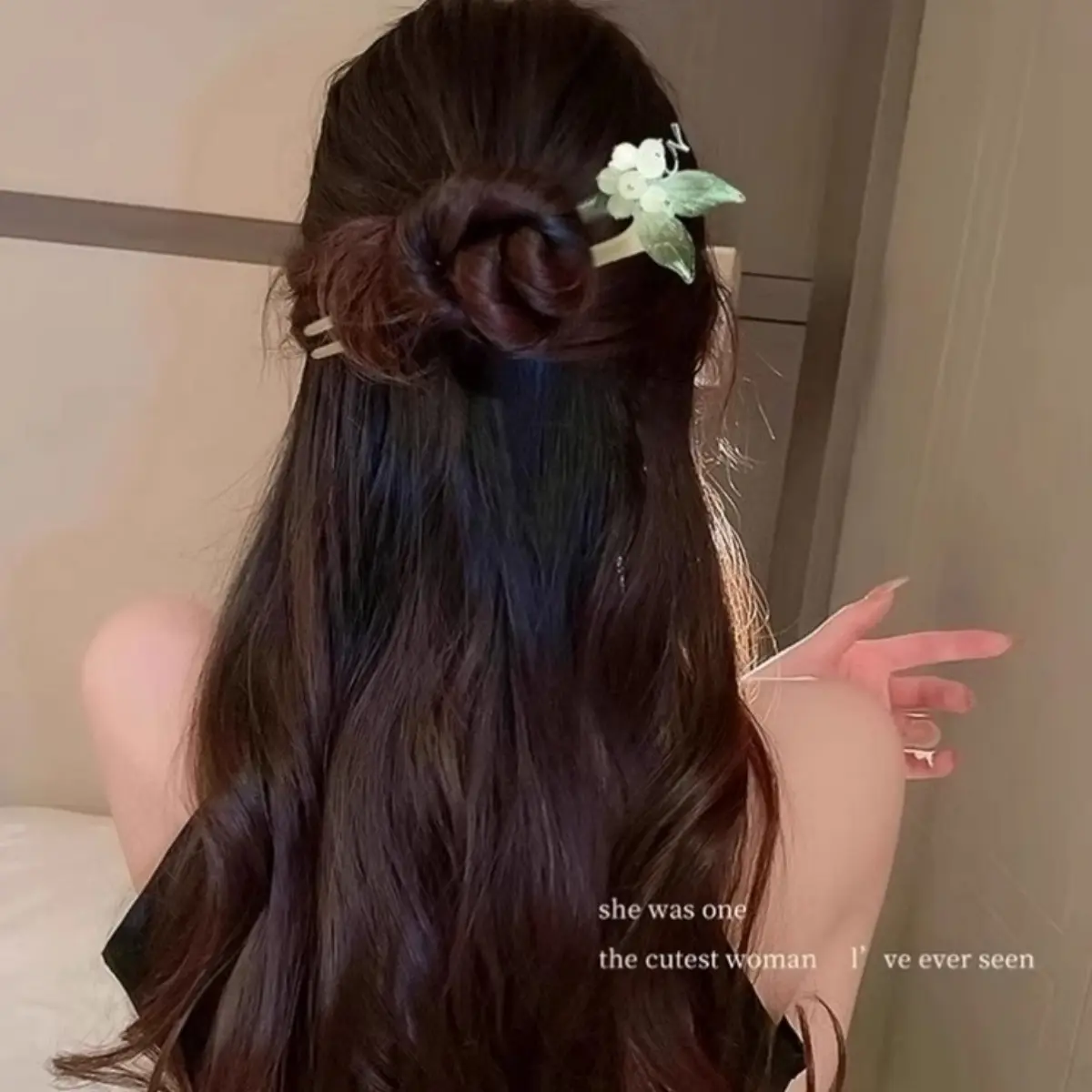 Charmful U Shaped Hairpin For Women Chinese Style Flower Hair Stick Girls Fashion Hair Accessories Elegant Fairy Floral Hair Pin