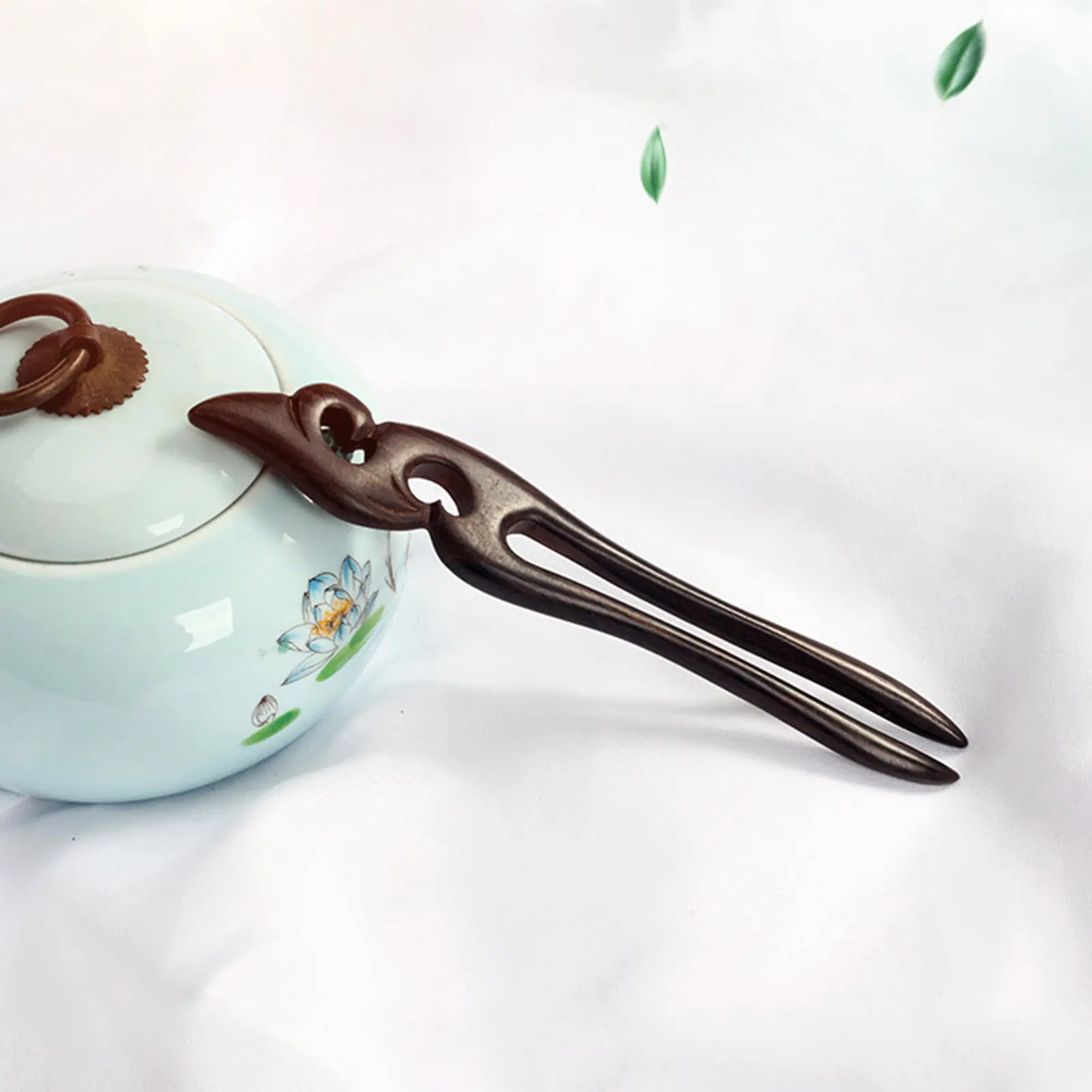 U Shape Hairpin For Women Creative Fox Shaped Handmade Ebony Hairpin Elegant Chinese Style Hair Stick Hanfu Hair Accessories