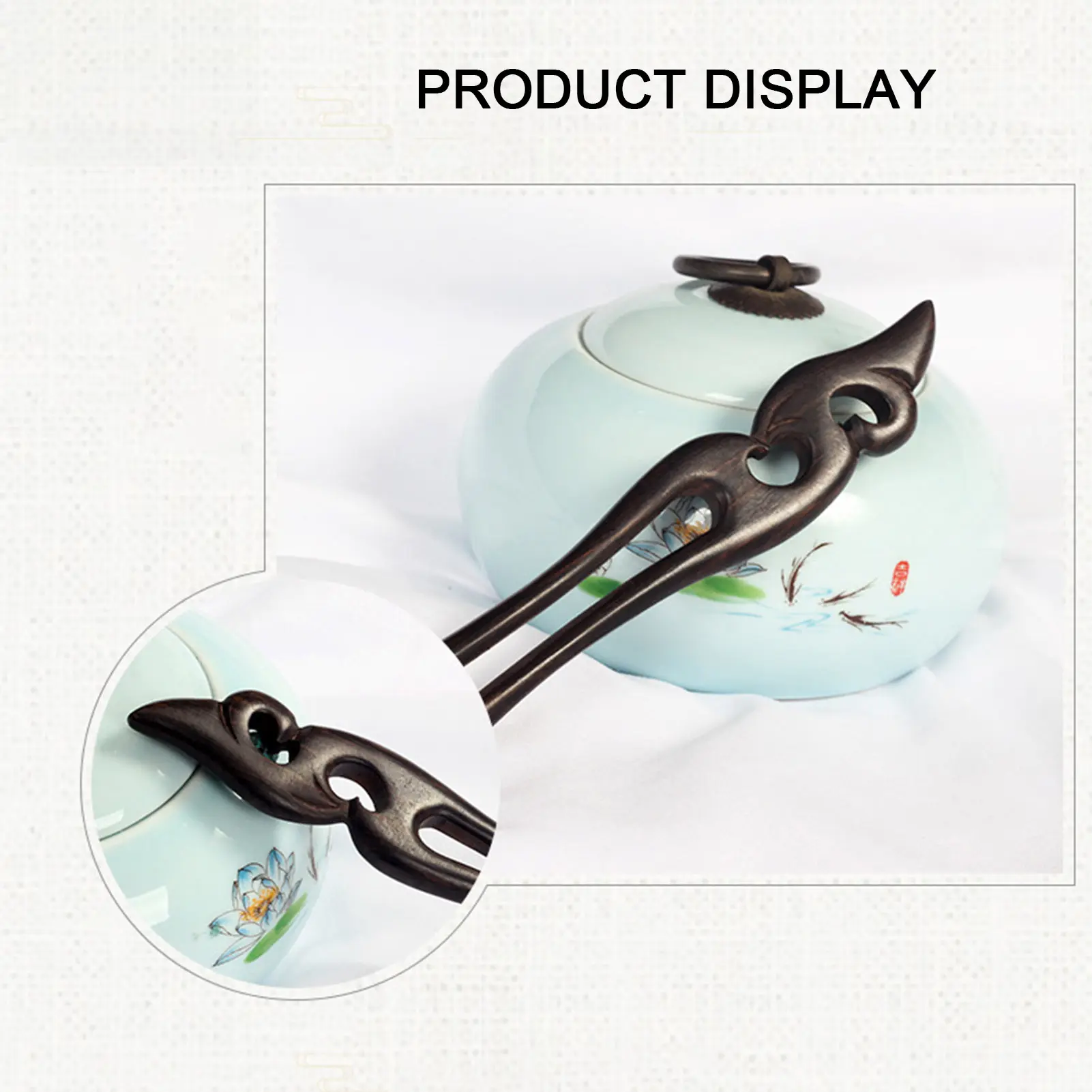U Shape Hairpin For Women Creative Fox Shaped Handmade Ebony Hairpin Elegant Chinese Style Hair Stick Hanfu Hair Accessories