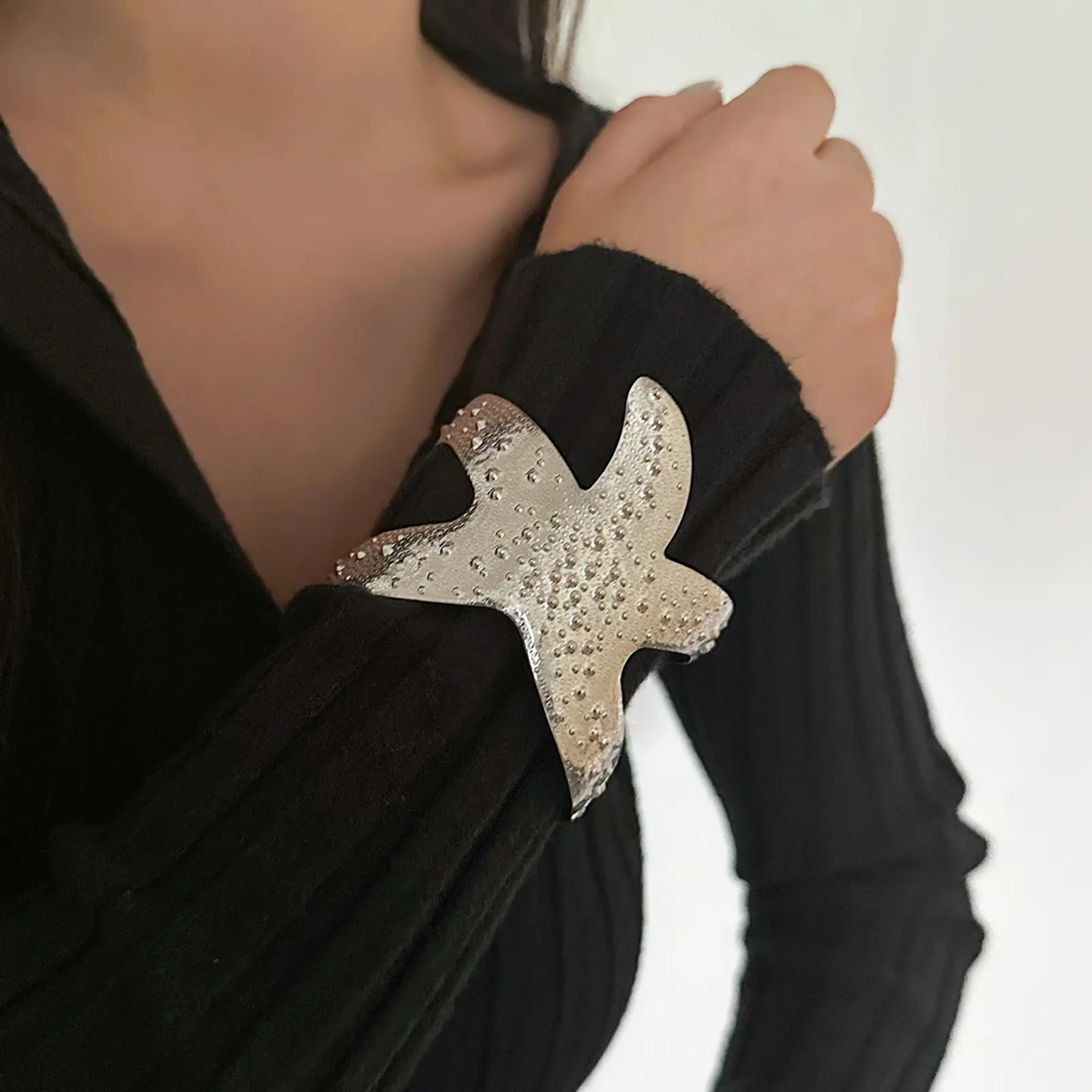 Fashion Flower Ring Bracelet For Women Irregular Ocean Element Ring Set Girls Summer Trendy Hand Decor Jewelry Accessories