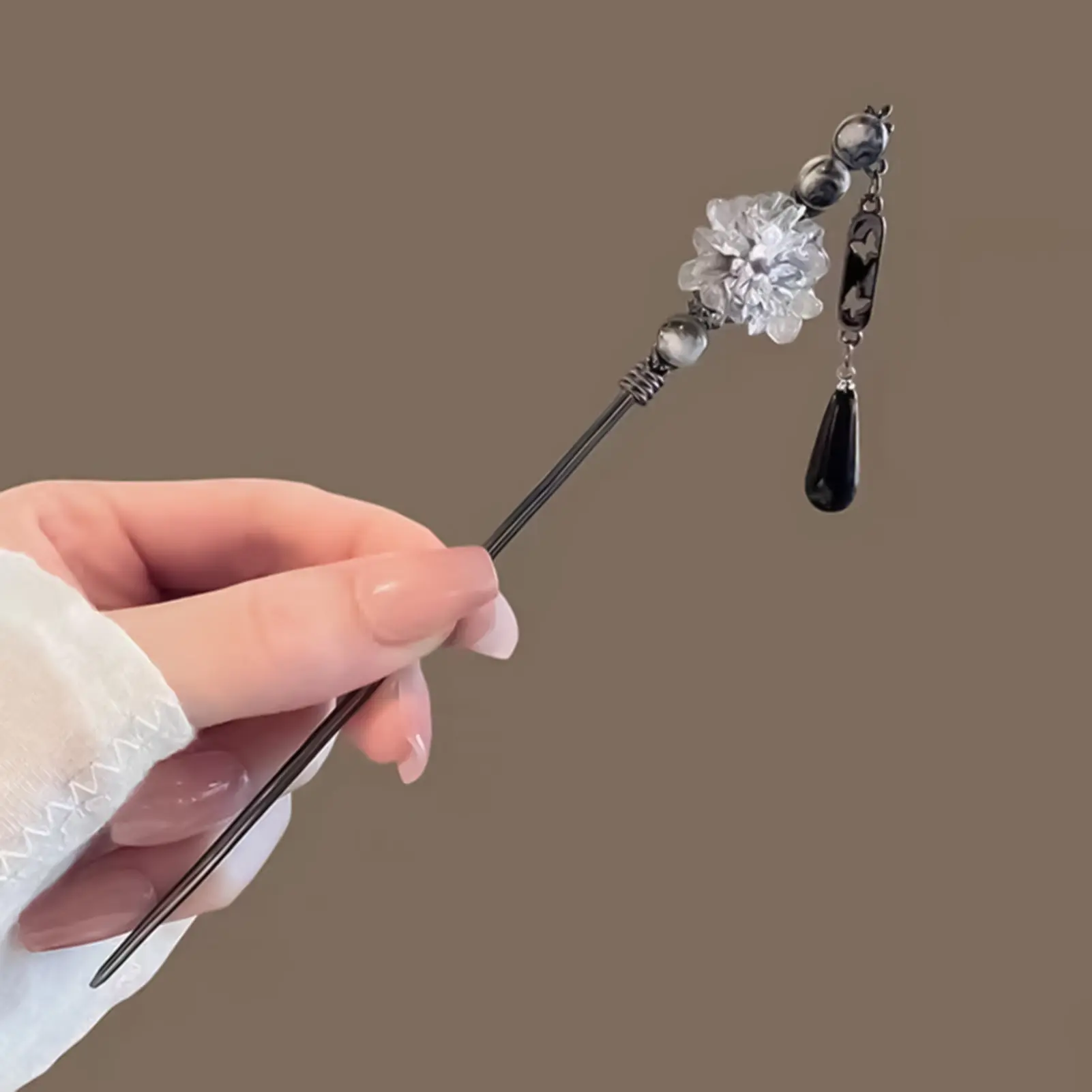 Vintage Chinese Style Hair Stick Elegant Ink Wash Camellia Hairpin For Women Girls Spring Atmosphere Hair Accessory Girls Gifts