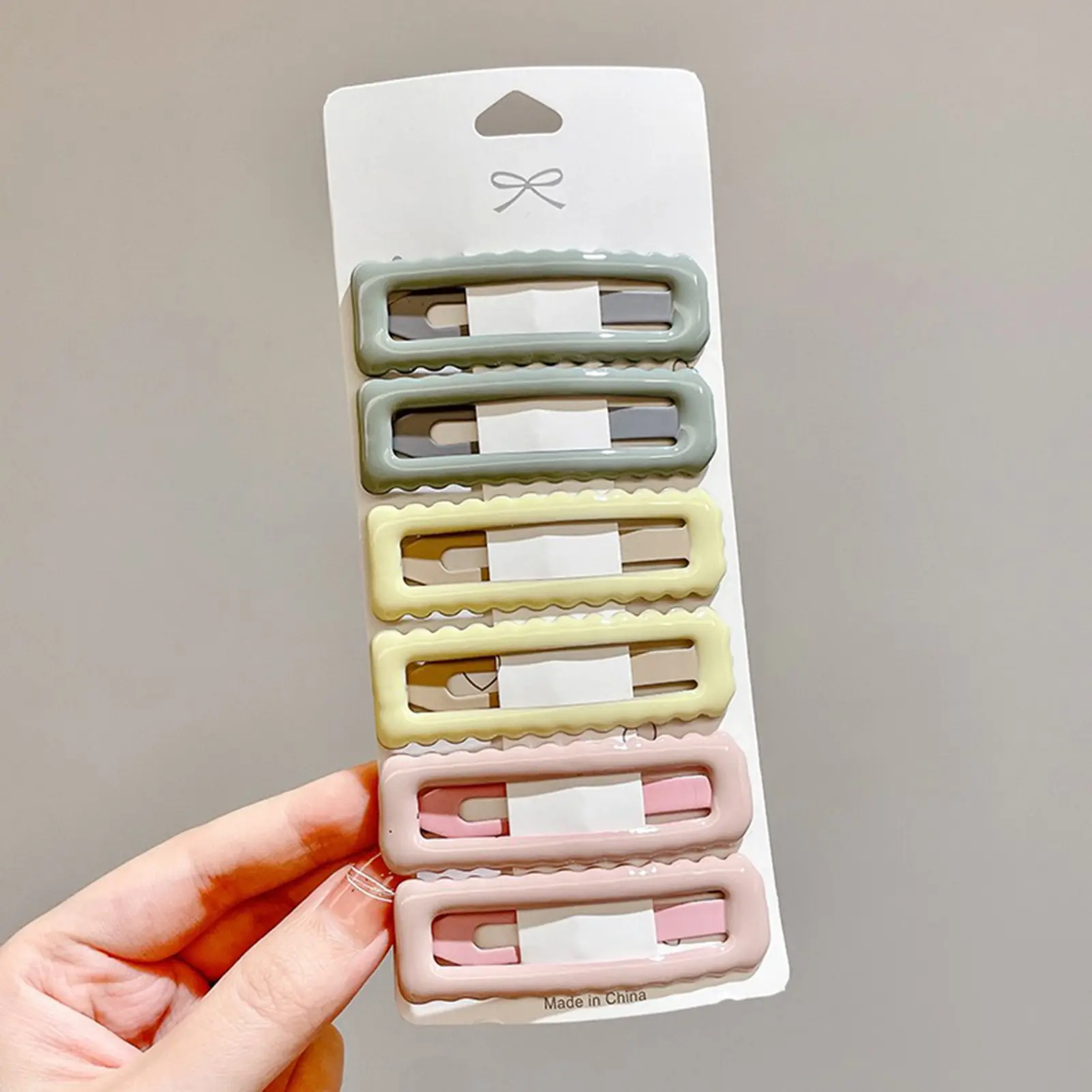 6pcs Macaron Hair Clip For Women Sweety Dopamine BB Clips INS Style Wavy Duckbill Clip Girls Daily Life Fashion Hair Accessories