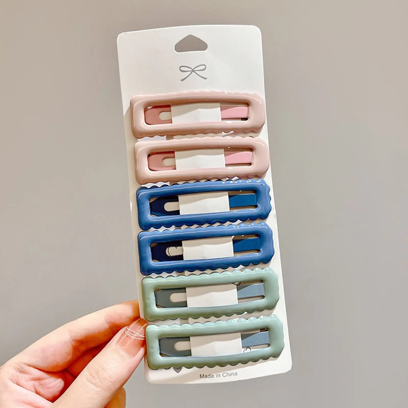 6pcs Macaron Hair Clip For Women Sweety Dopamine BB Clips INS Style Wavy Duckbill Clip Girls Daily Life Fashion Hair Accessories