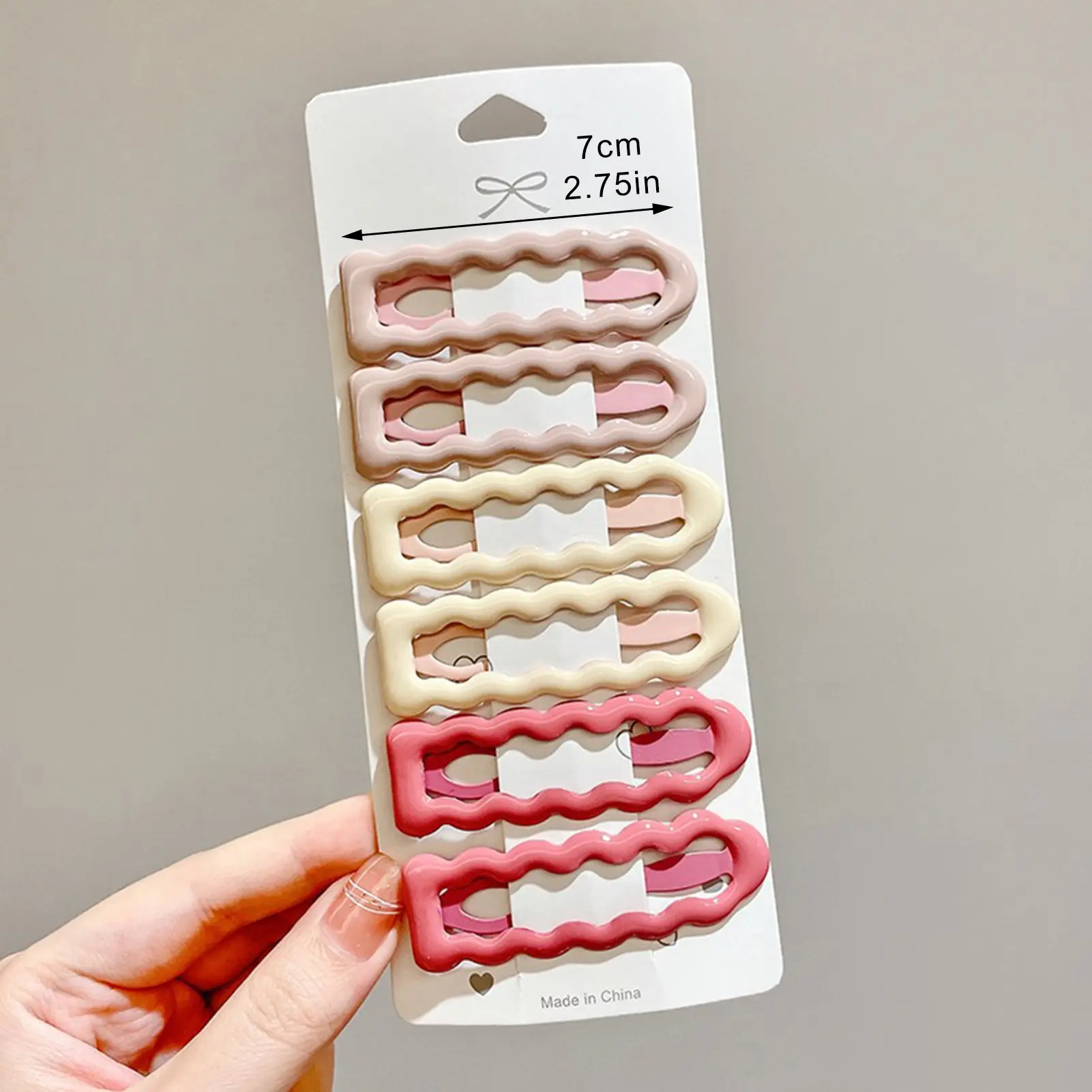 6pcs Macaron Hair Clip For Women Sweety Dopamine BB Clips INS Style Wavy Duckbill Clip Girls Daily Life Fashion Hair Accessories