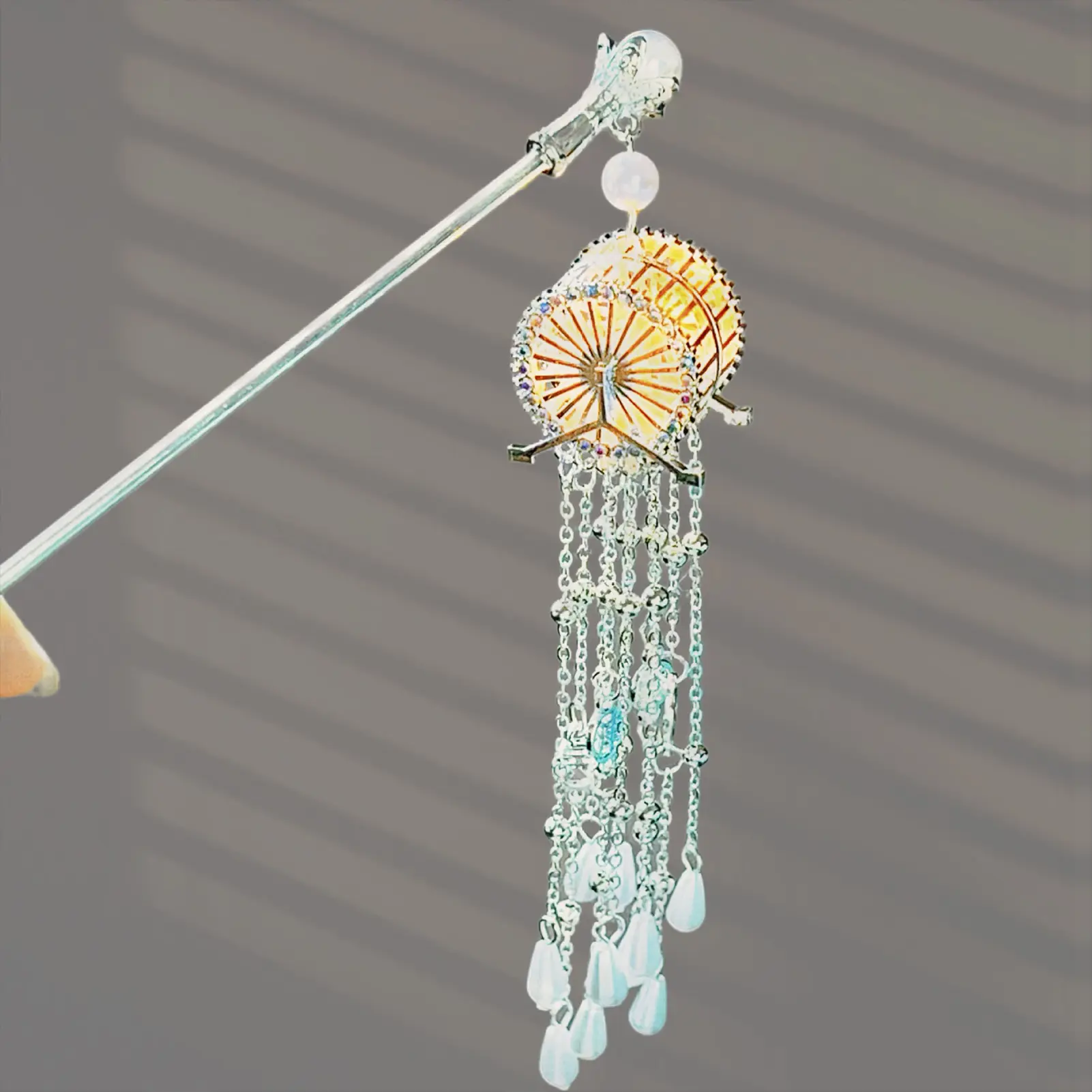 Luminous Hairpin For Women Creative Windmill Tassel Hair Stick Neo Chinese Style Jewelry Hair Accessories Hanfu Dress Hairpins