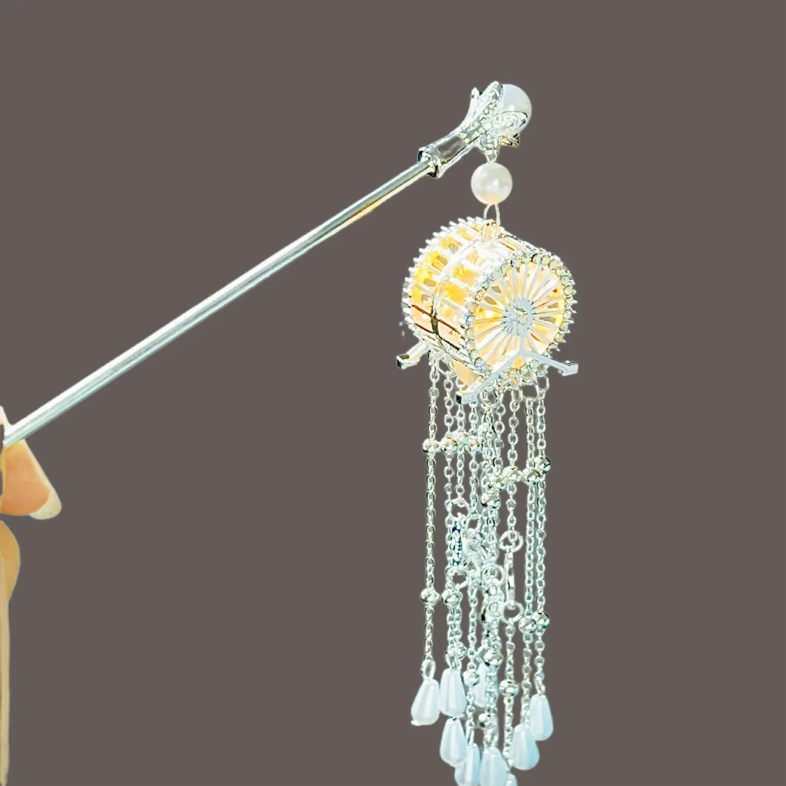 Luminous Hairpin For Women Creative Windmill Tassel Hair Stick Neo Chinese Style Jewelry Hair Accessories Hanfu Dress Hairpins