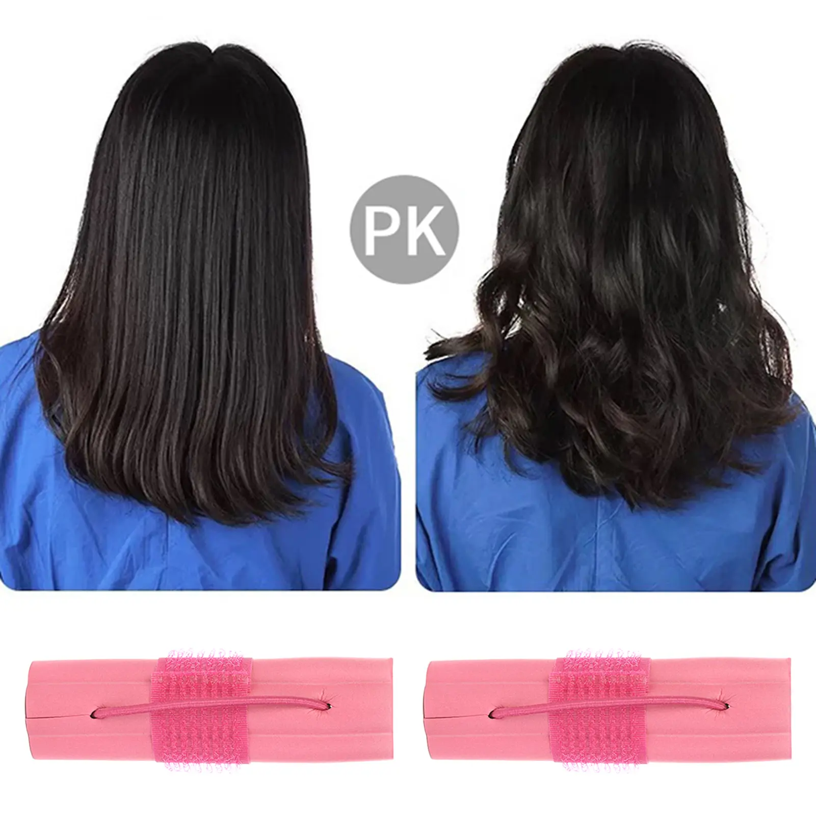 6pcs Hair Rollers For Women Heatless Hair Curlers DIY Styling Hair Roll Big Wave Ritual Flower Hair Roller Sleep Curling Sponge