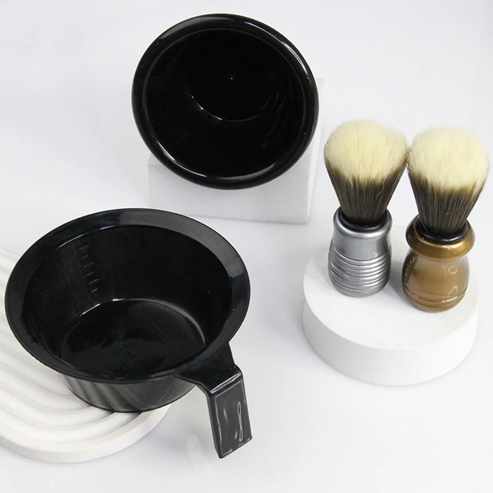 4pcs/set Hair Color Mixing Bowl Professional Portable Dyeing Bowl With Cleaning Brush Barber Salon Hairdressing Accessories