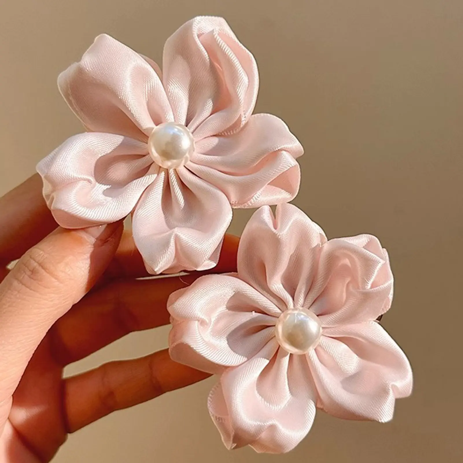 1/2/5/10pcs Flower Hair Clip Sweet Gauze Sakura Hairpin For Women Girls Gentle Pink Hair Clip Korean Style Hair Accessories 8cm