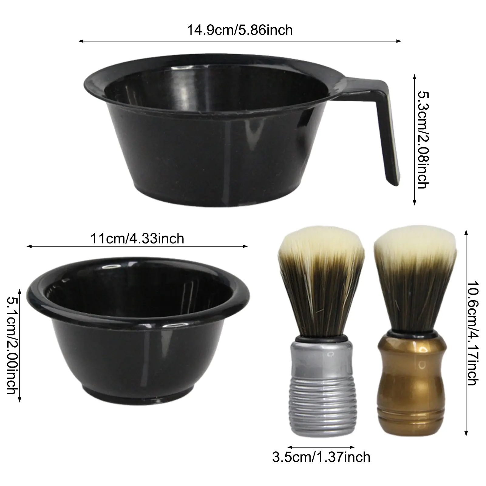 4pcs/set Hair Color Mixing Bowl Professional Portable Dyeing Bowl With Cleaning Brush Barber Salon Hairdressing Accessories