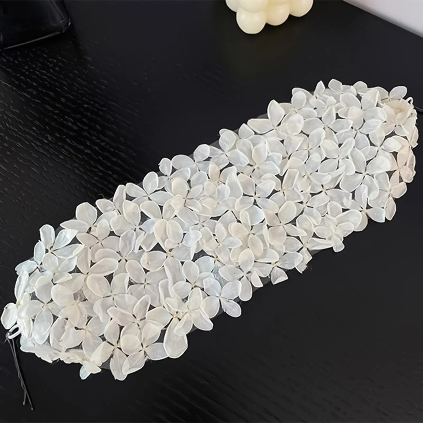 French Retro Headband For Girls Handmade White Petal Headband Elegant Flower Wedding Hair Crown Women's Trendy Hair Accessories