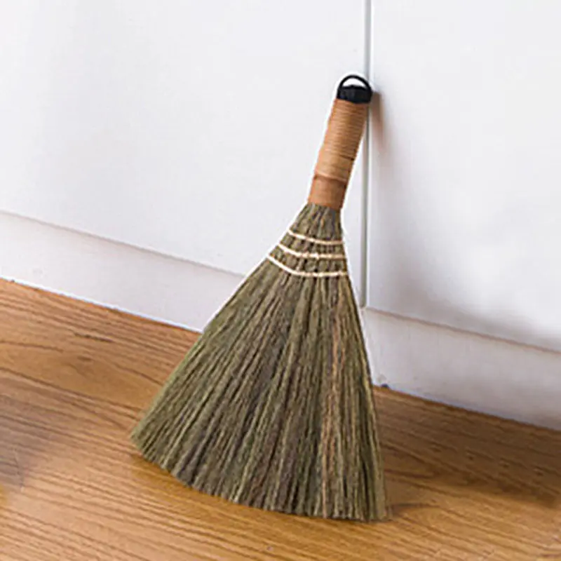 Japanese Handheld Broom Handmade Soft Bristled Short Handled Broom For Cabinets Desktop Windowsill Car Windows Cleaning 1pc