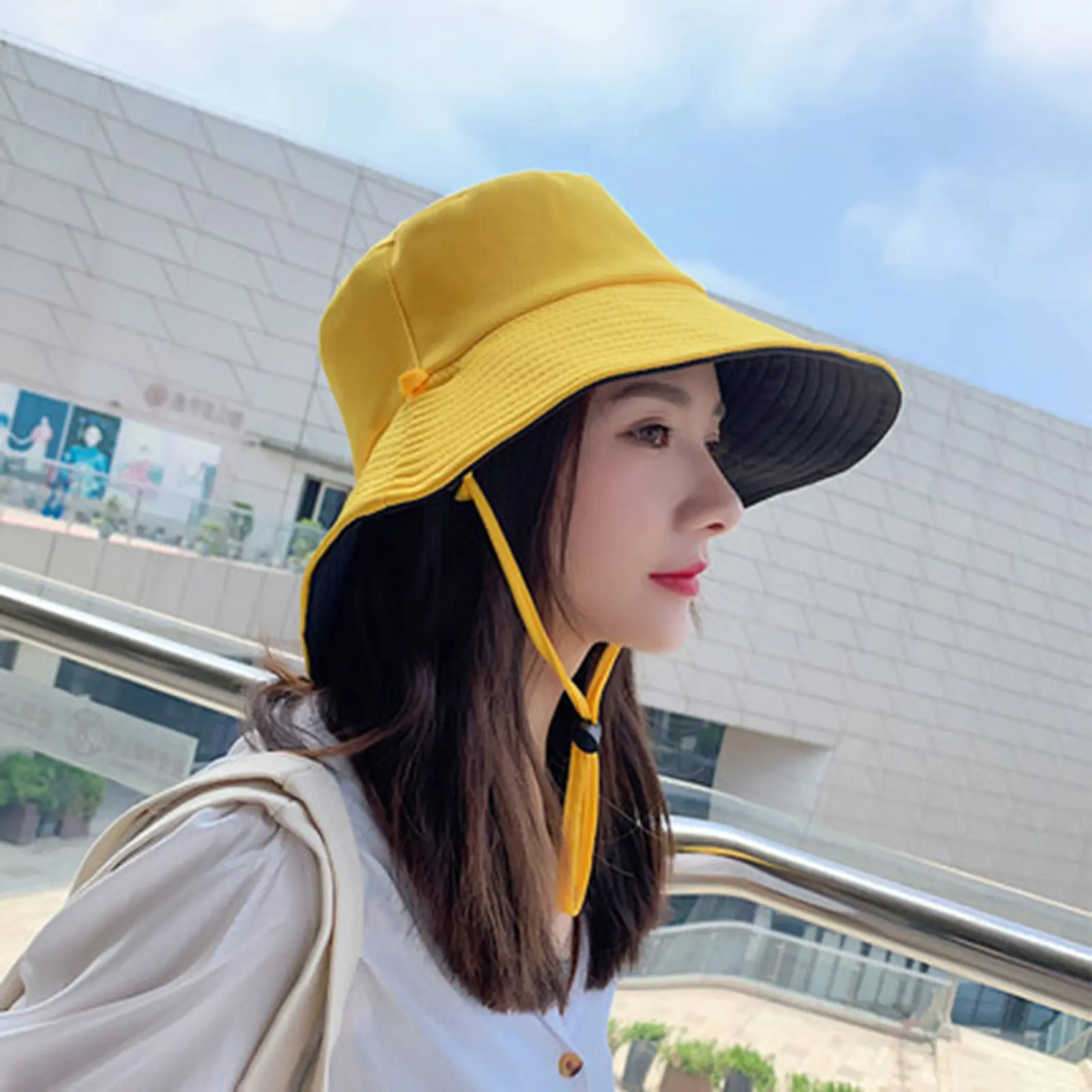 Women's Summer Wide Brimmed Hat Outdoor UV Resistant Fisherman Hat Beach Shopping Travel Big Eaves Hat For Girls Students Kids