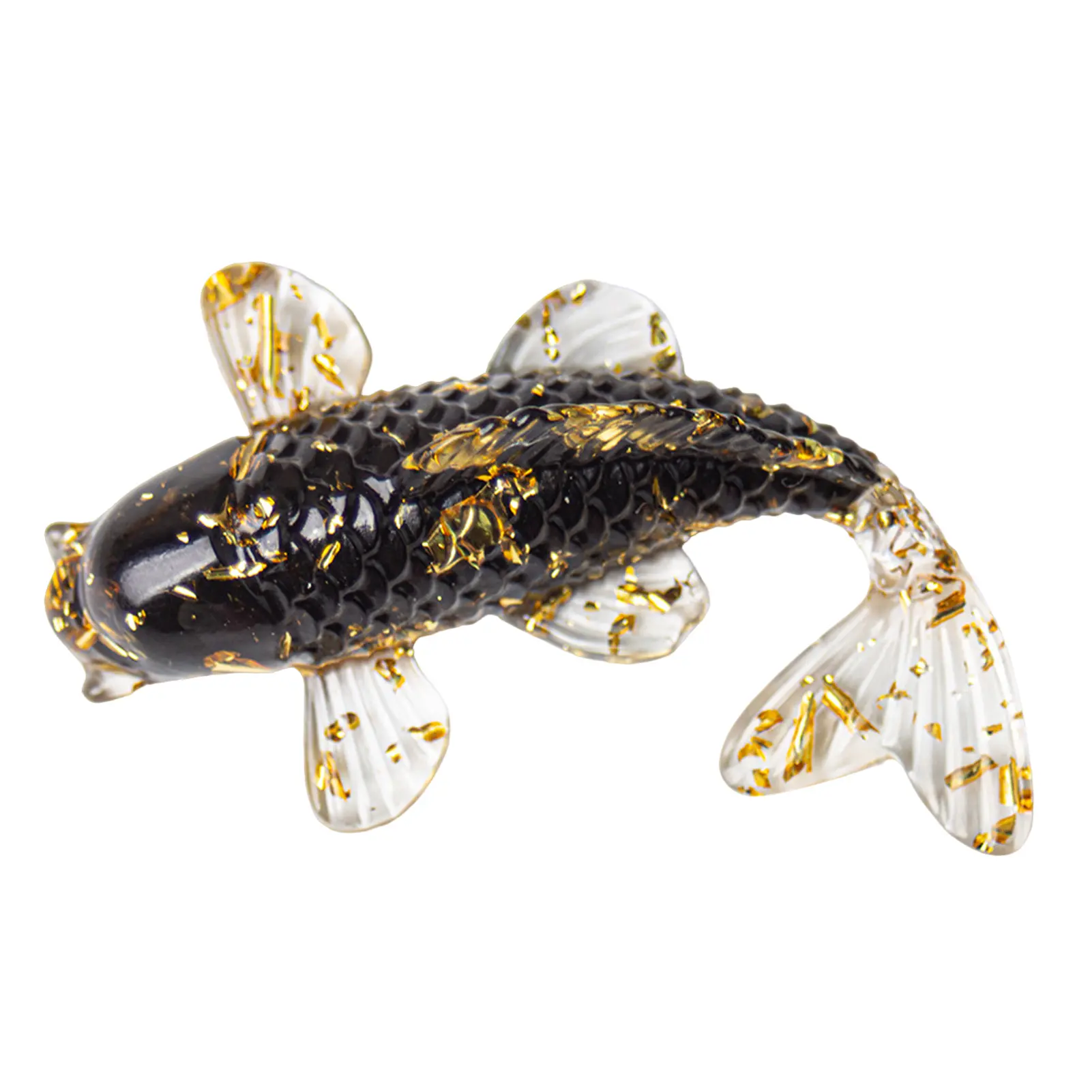 6cm Koi Ornaments Handmade Crystal Drip Glue Koi Decoration For Car Office Table Cabinet Tea Table Teapoy Creative Fish Ornament