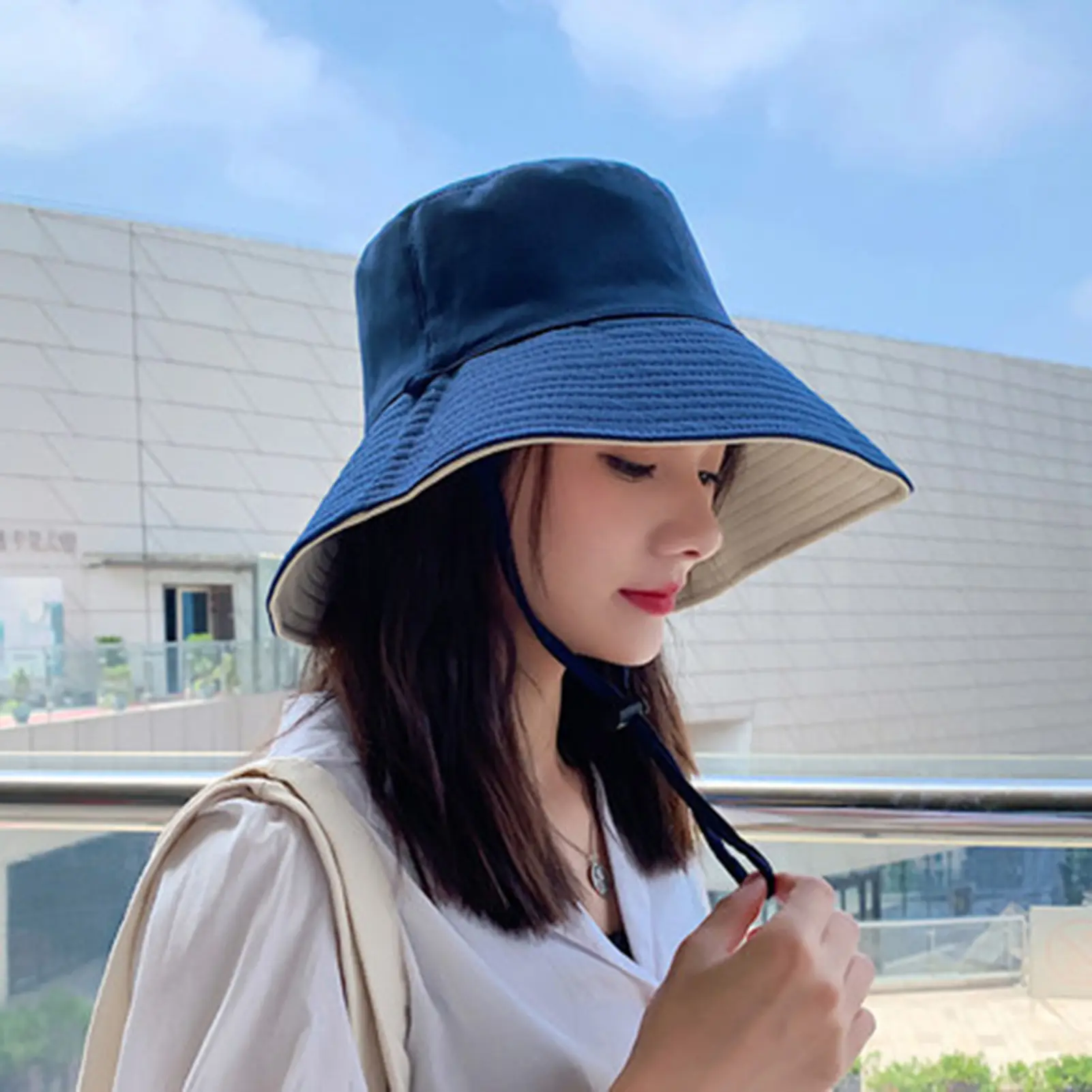 Women's Summer Wide Brimmed Hat Outdoor UV Resistant Fisherman Hat Beach Shopping Travel Big Eaves Hat For Girls Students Kids