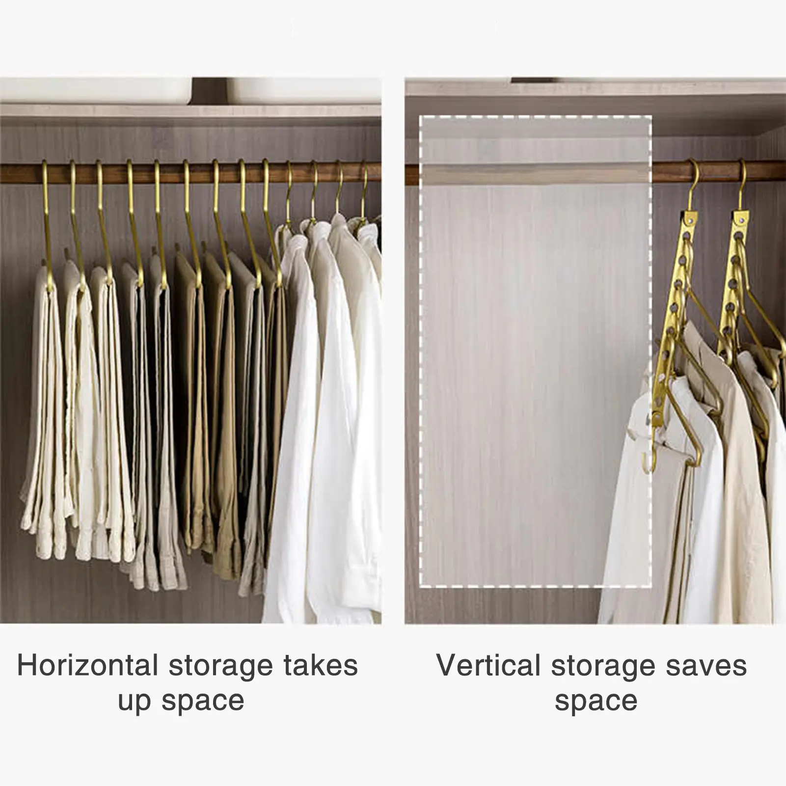 Foldable 9 Holes Clothes Hanger Space Saving Wardrobe Organizer Hook For Clothes Pants Scarves Bags Wardrobe Storage Rack