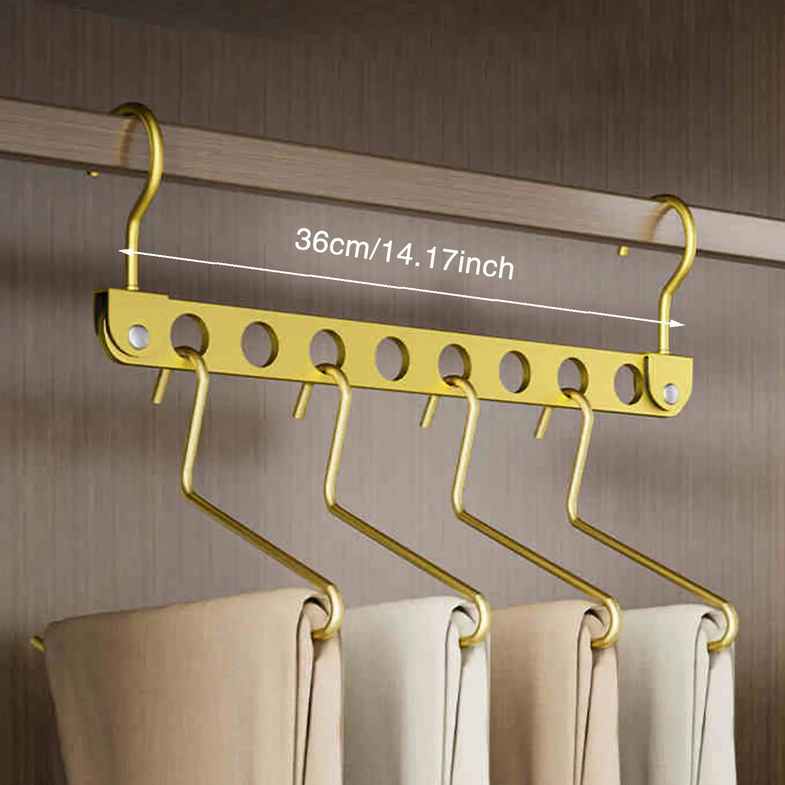 Foldable 9 Holes Clothes Hanger Space Saving Wardrobe Organizer Hook For Clothes Pants Scarves Bags Wardrobe Storage Rack