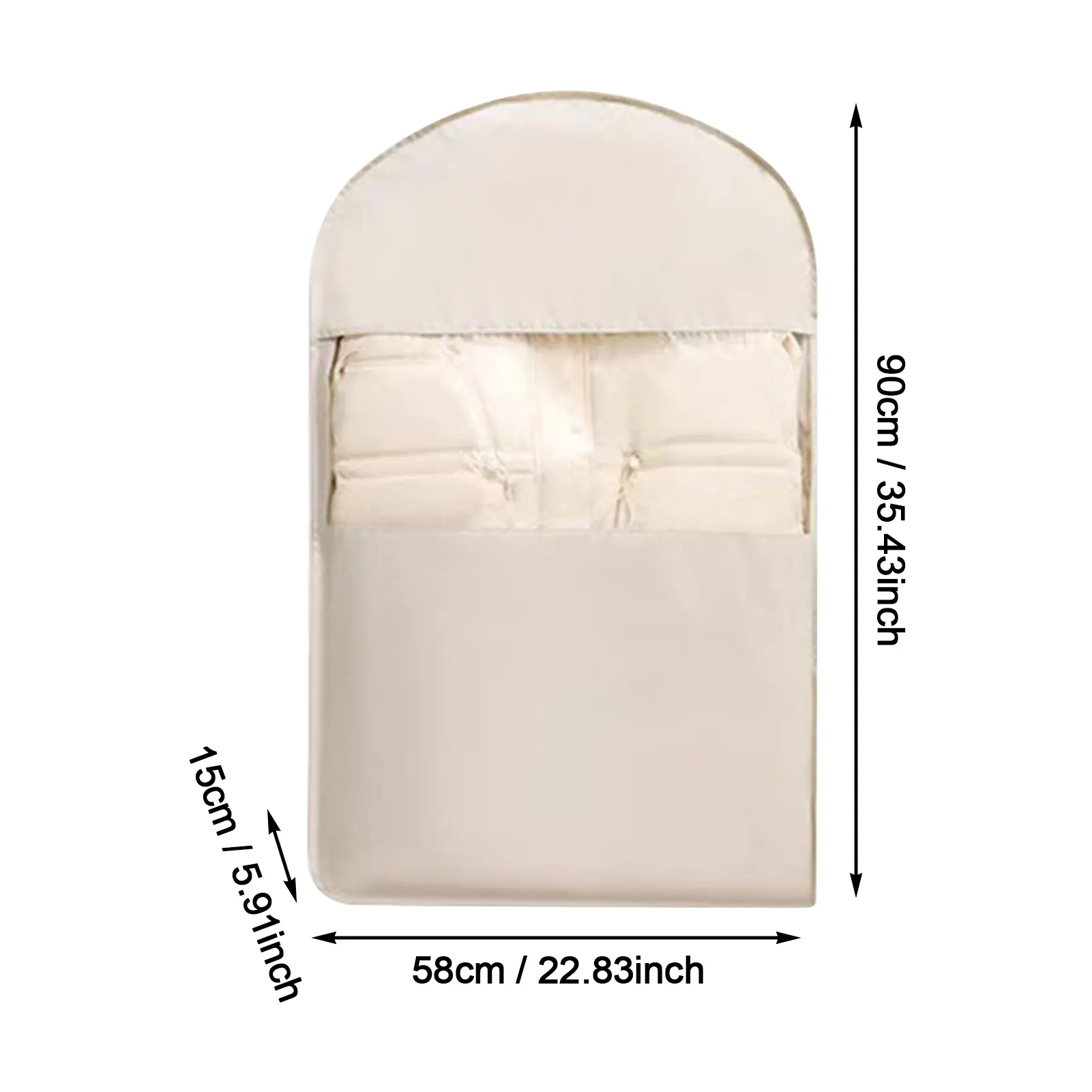 Large Clothing Storage Hanging Bag Transparent Clothing Dust Cover For Down/cotton Jacket Seasonal Clothing Storage Hanging Bags