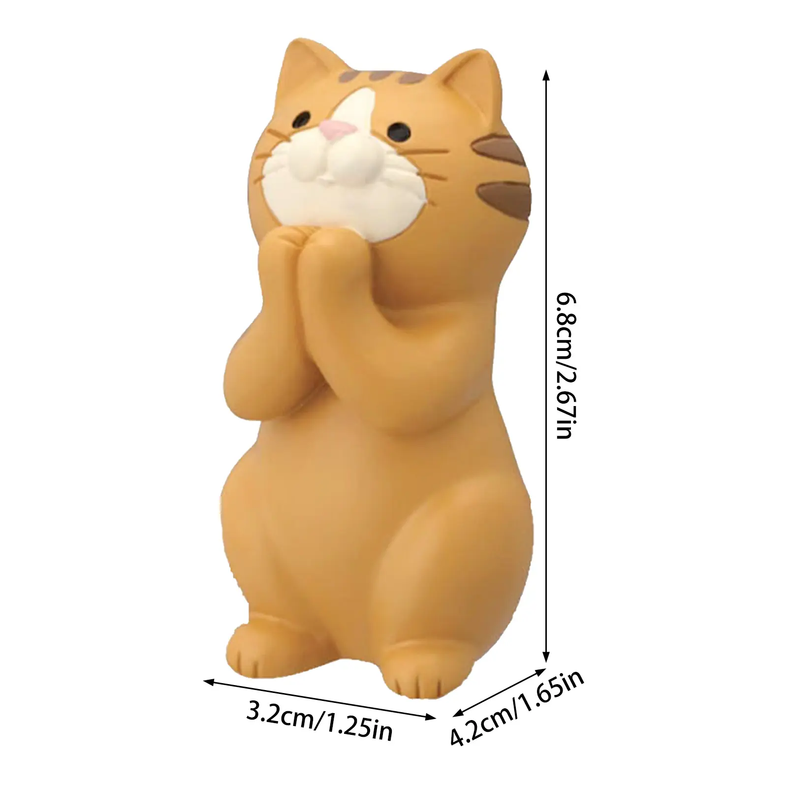 Cute Cat Ornament Mini Plastic Cat Shaped Storage Rack For Glasses Lovely Cartoon Animal Ornament For Desk Table Fireplace 1pc