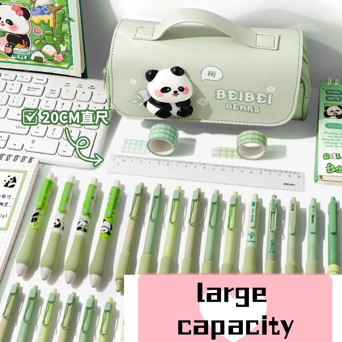 2025 New INS Capybara Pencil Case Large Capacity Waterproof Stationery Bag For Student Relieve Stress Squeeze Doll Pencil Case