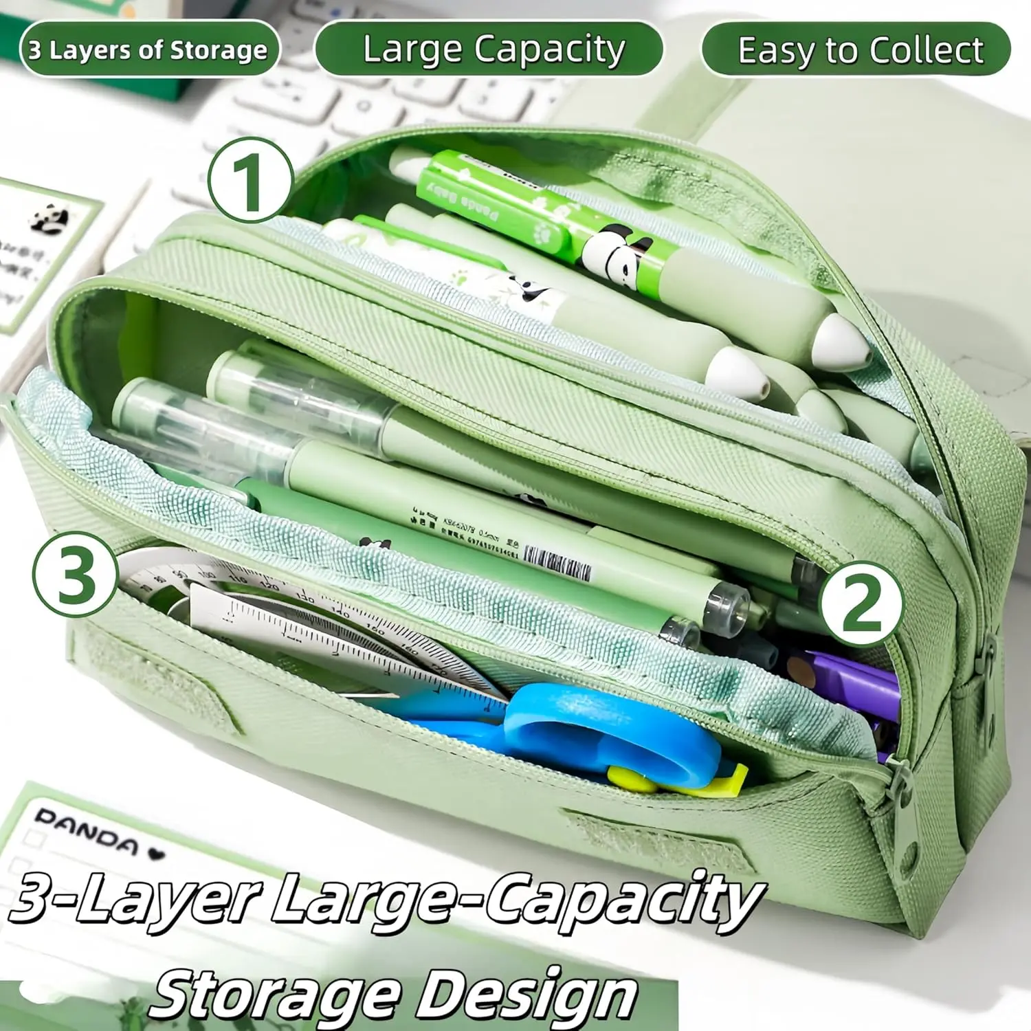 2025 New INS Capybara Pencil Case Large Capacity Waterproof Stationery Bag For Student Relieve Stress Squeeze Doll Pencil Case