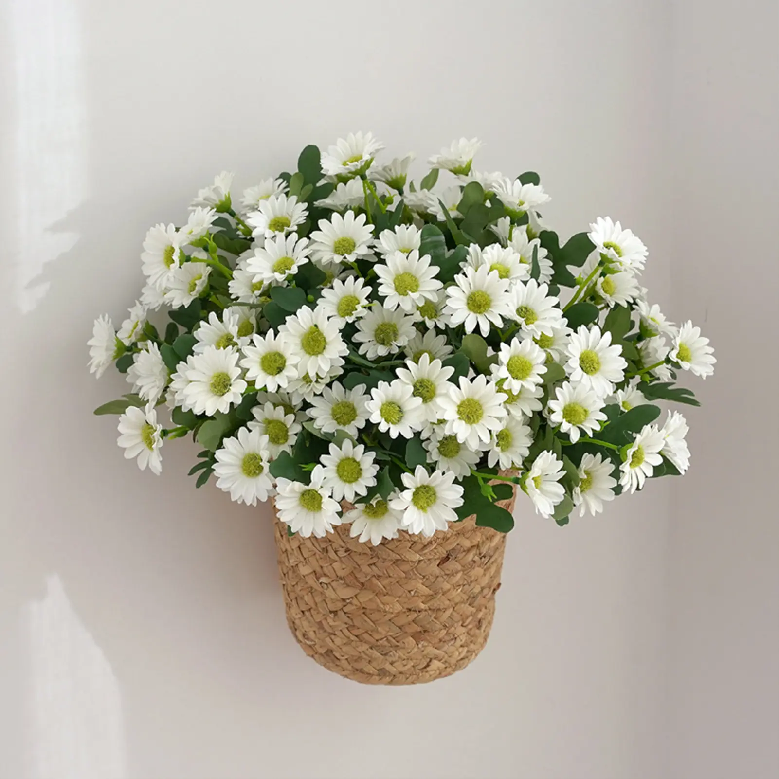 Artificial Simulated Flower Ornament Simulated Gauze Chamomile Bouquet For Garden Living Room Balcony Decoration Home Decor Prop