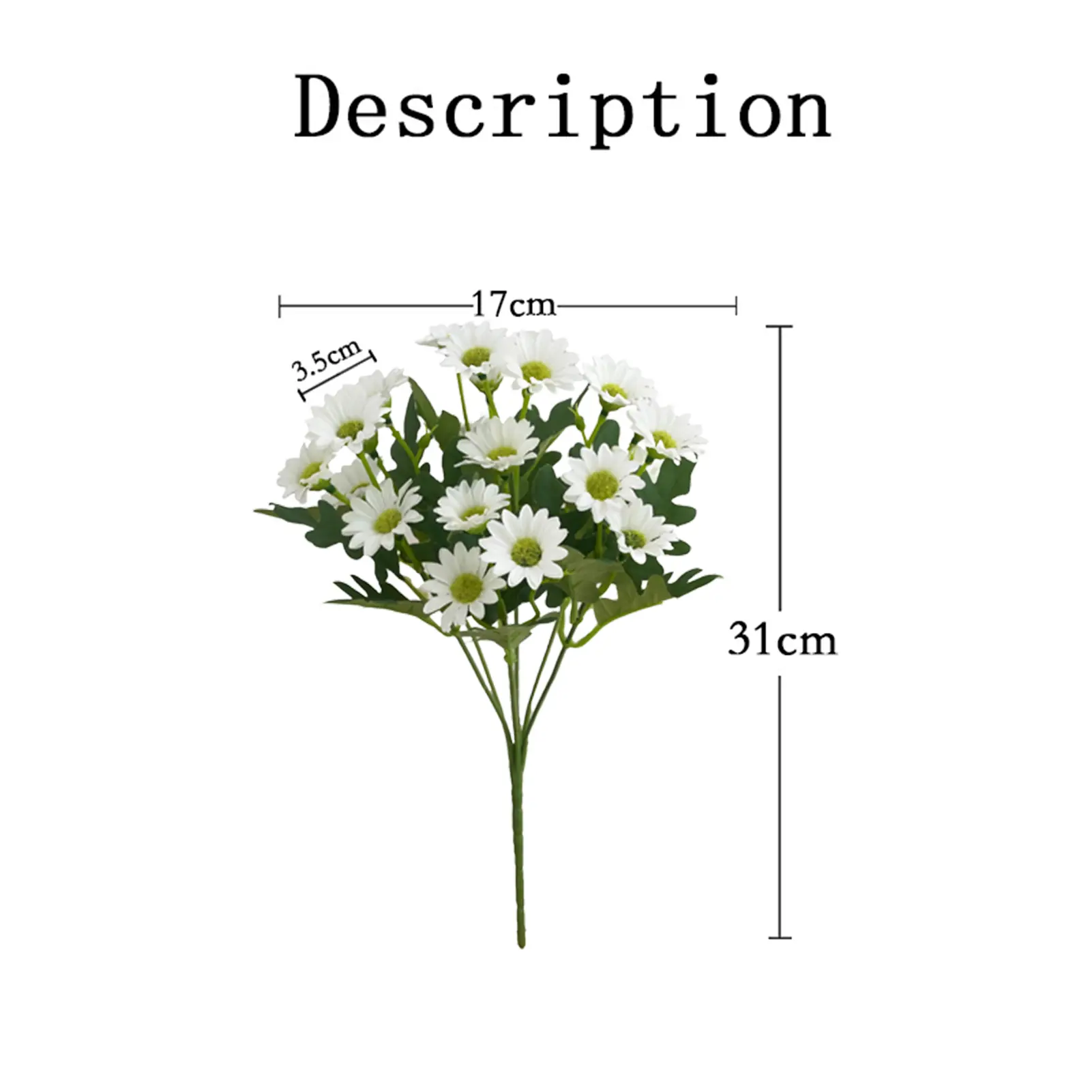 Artificial Simulated Flower Ornament Simulated Gauze Chamomile Bouquet For Garden Living Room Balcony Decoration Home Decor Prop