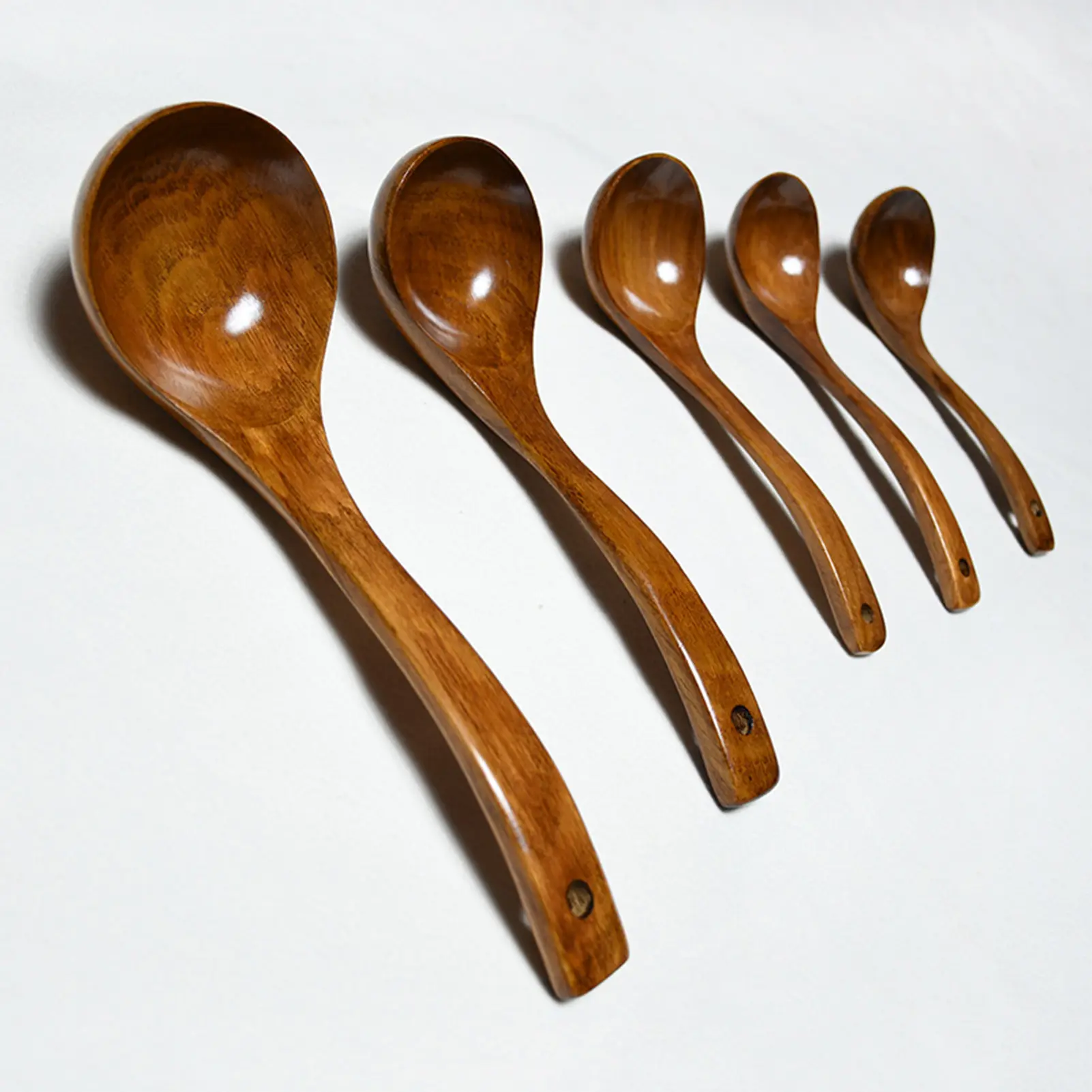 Long Handled Wooden Spoon Multi Sized Wooden Spoon For Drinking Soup Serving Dishes Practical Kitchen Cooking Kitchenwares 1pc