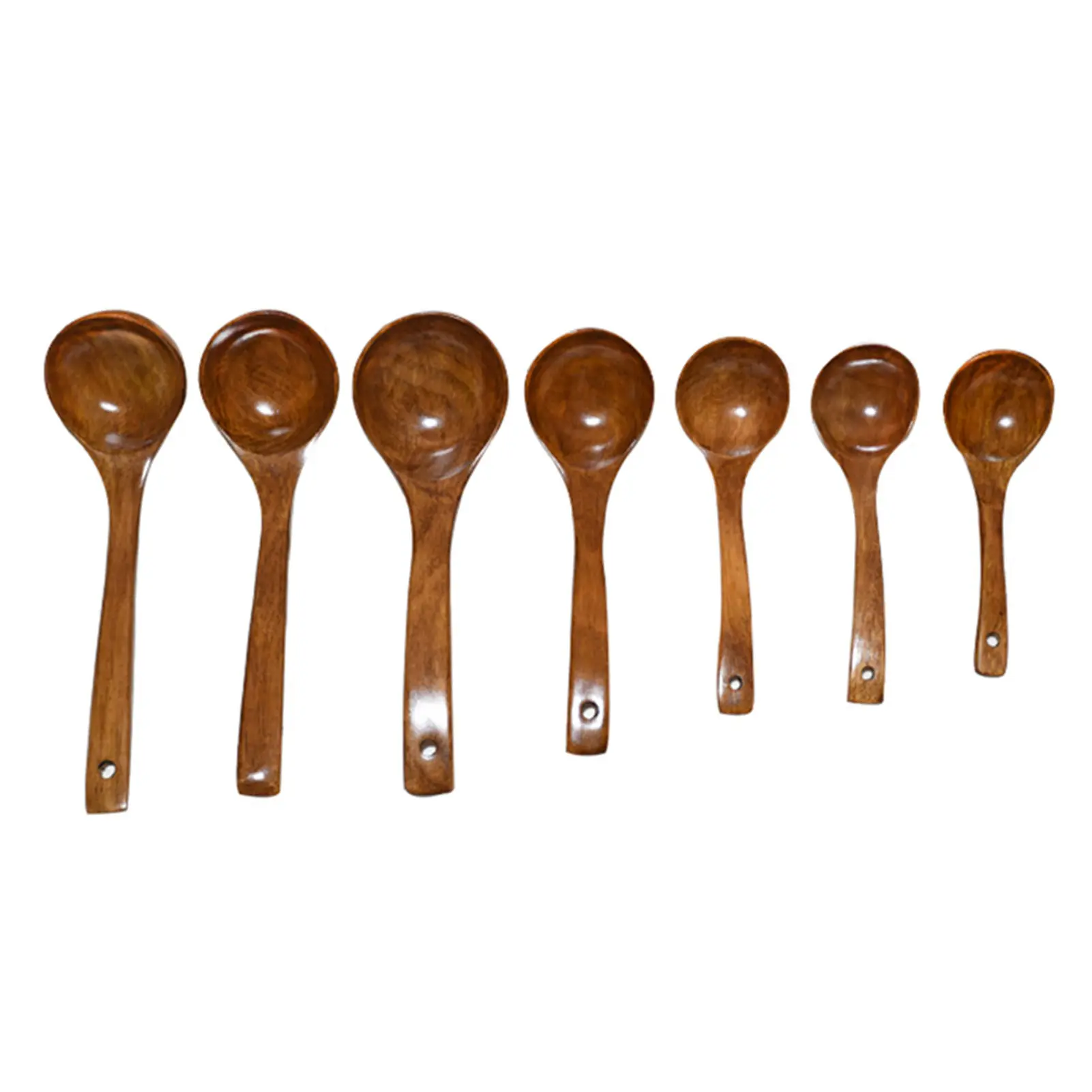 Long Handled Wooden Spoon Multi Sized Wooden Spoon For Drinking Soup Serving Dishes Practical Kitchen Cooking Kitchenwares 1pc
