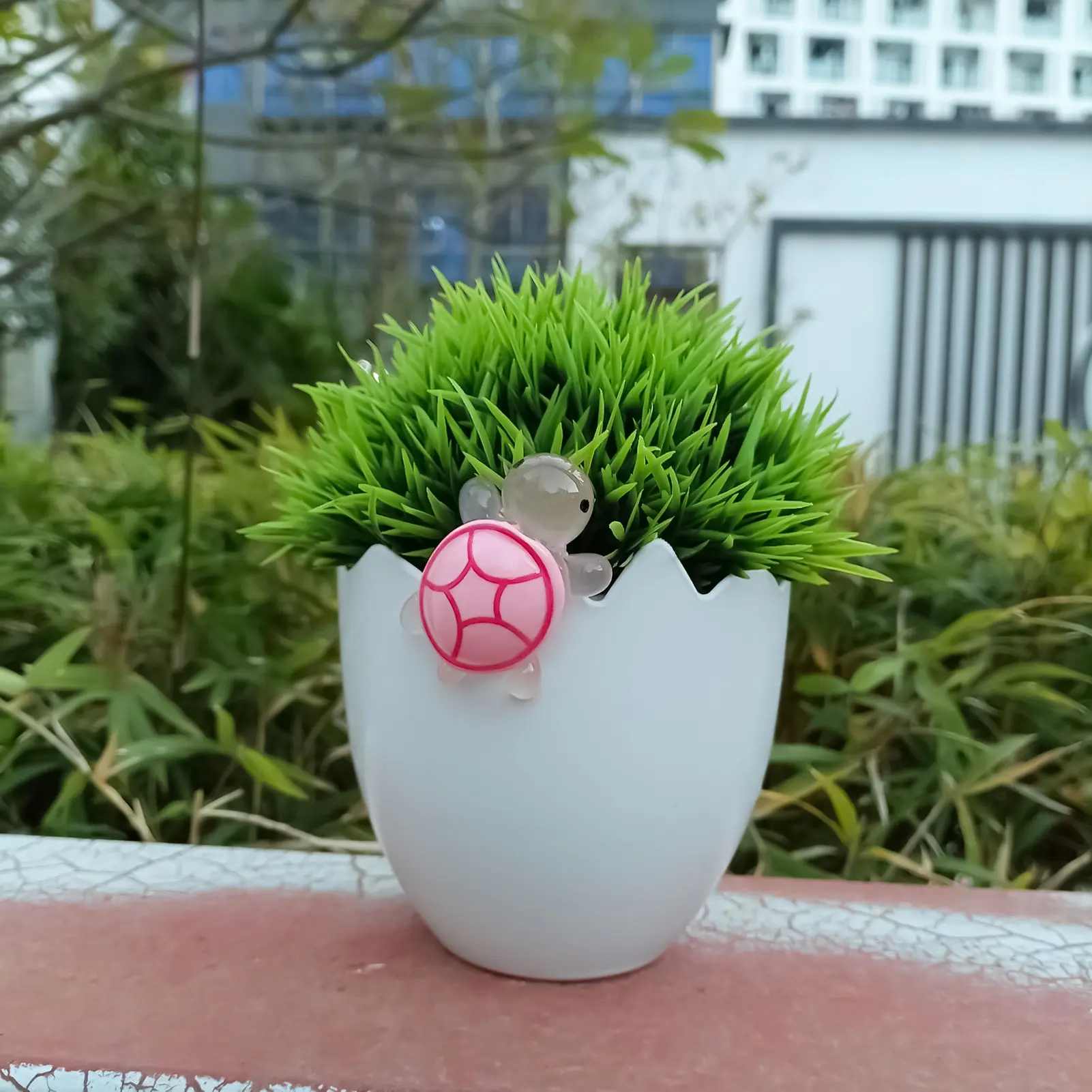 Creative Egg Shaped Flowerpot 10x9.5cm Mini Plastic Flowerpot Succulent Moss Plant Planting Container Greenhouse Decoration Vase