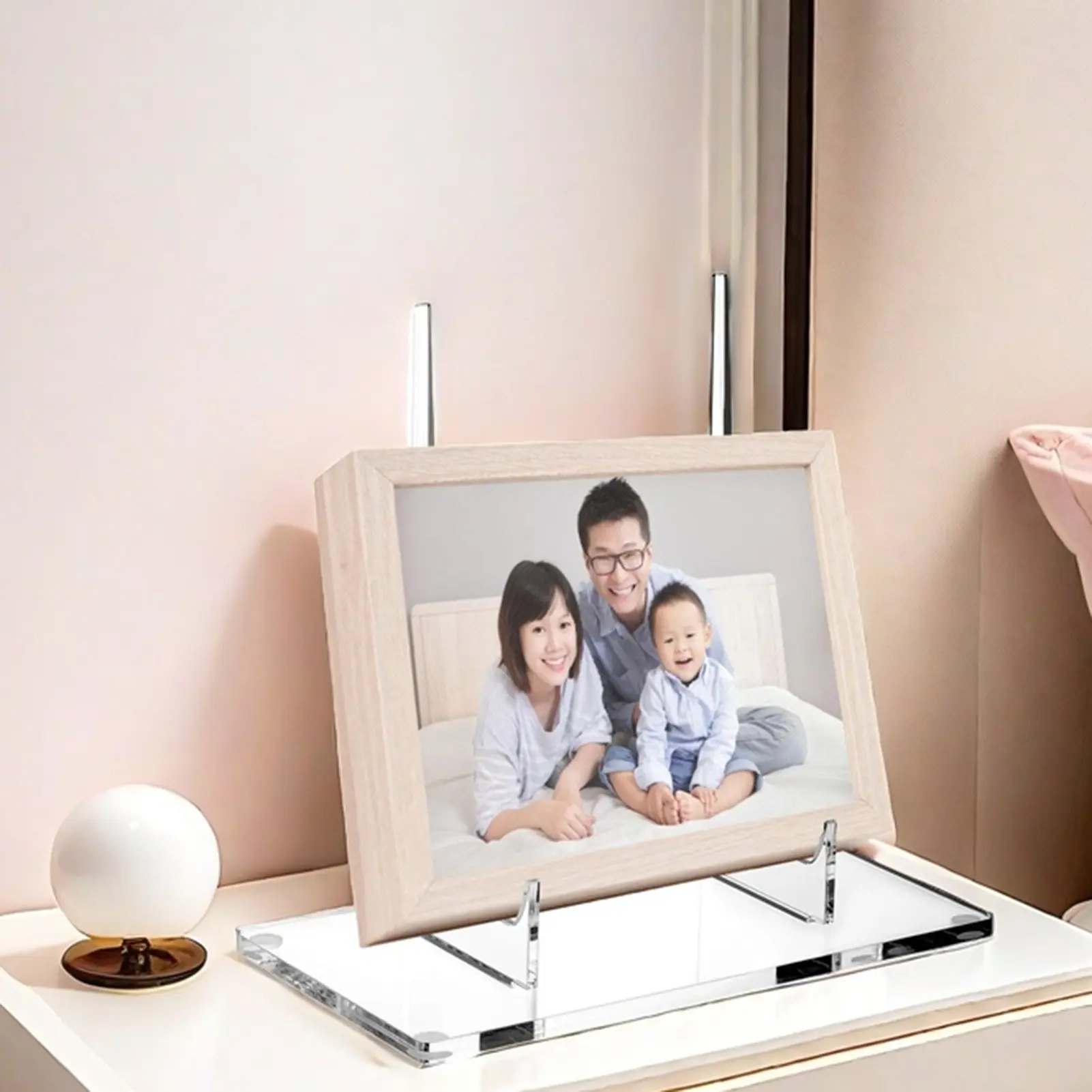 18*10cm Photo Frame Holder Transparent Acrylic Rack For Book Picture Plate Photo Frame Display Multifunction Desktop Stand