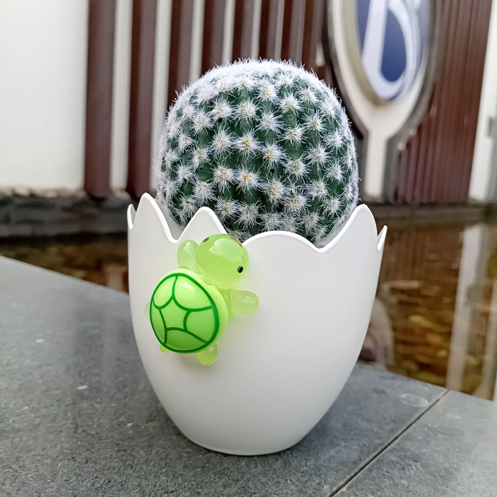 Creative Egg Shaped Flowerpot 10x9.5cm Mini Plastic Flowerpot Succulent Moss Plant Planting Container Greenhouse Decoration Vase