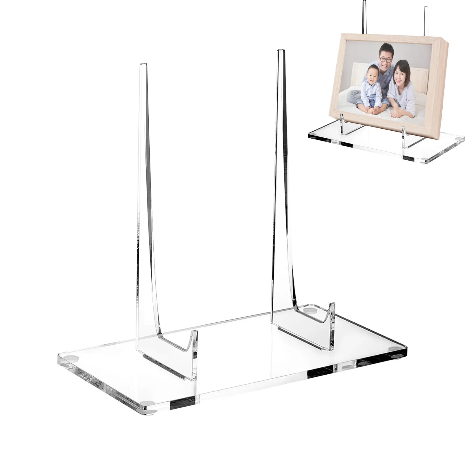 18*10cm Photo Frame Holder Transparent Acrylic Rack For Book Picture Plate Photo Frame Display Multifunction Desktop Stand