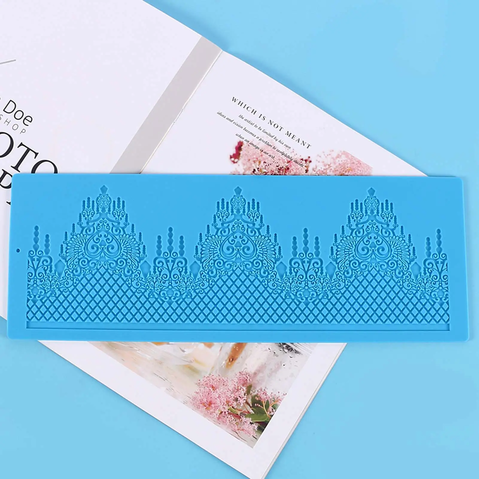 Silicone Baking Mold Lace Castle Pattern Baking Mold For Cake Fondant Dessert Practical Household Cake Shop Dessert Styling Mold