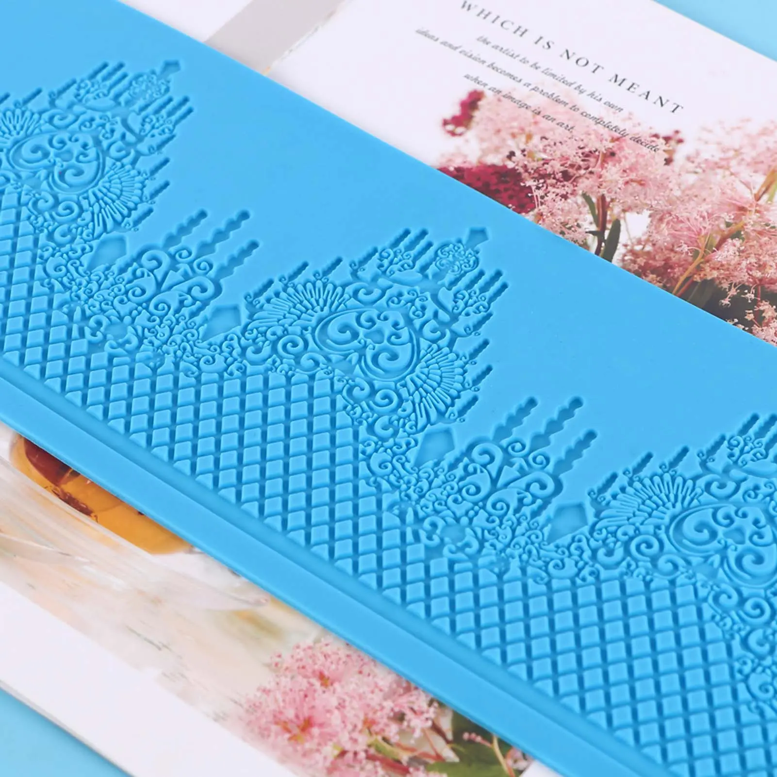 Silicone Baking Mold Lace Castle Pattern Baking Mold For Cake Fondant Dessert Practical Household Cake Shop Dessert Styling Mold