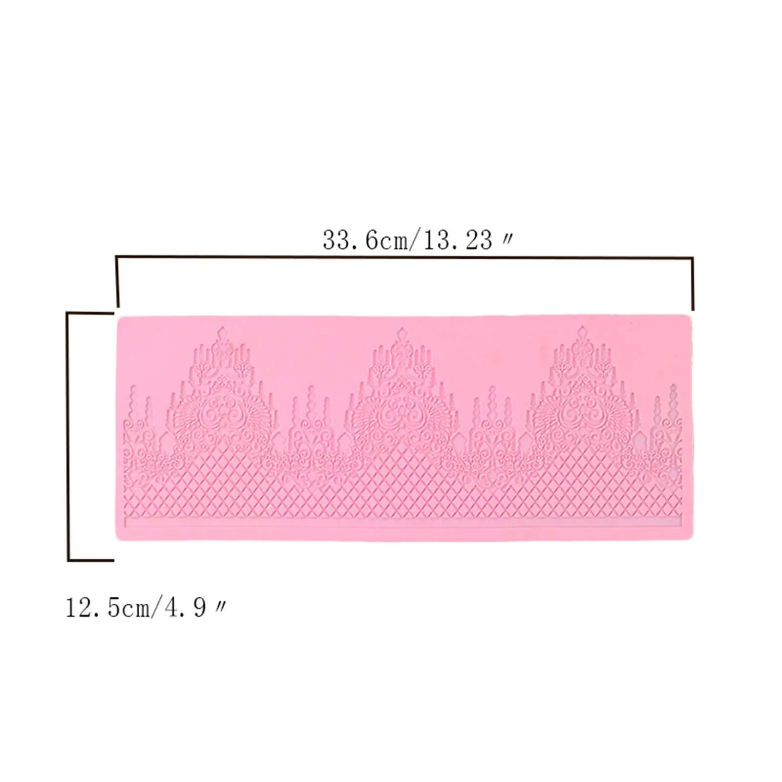 Silicone Baking Mold Lace Castle Pattern Baking Mold For Cake Fondant Dessert Practical Household Cake Shop Dessert Styling Mold