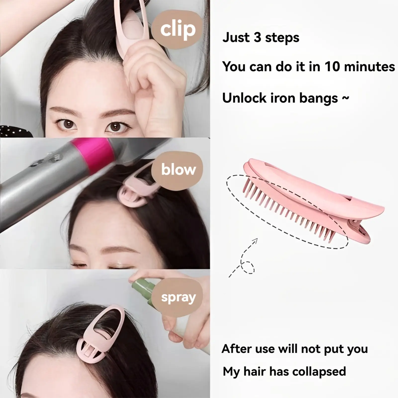 1/2pcs Women's Hair Rollers Bangs Fluffy Hair Clip No Heating Manual Curling Iron Girls Hairdressing Accessories Hair Curlers