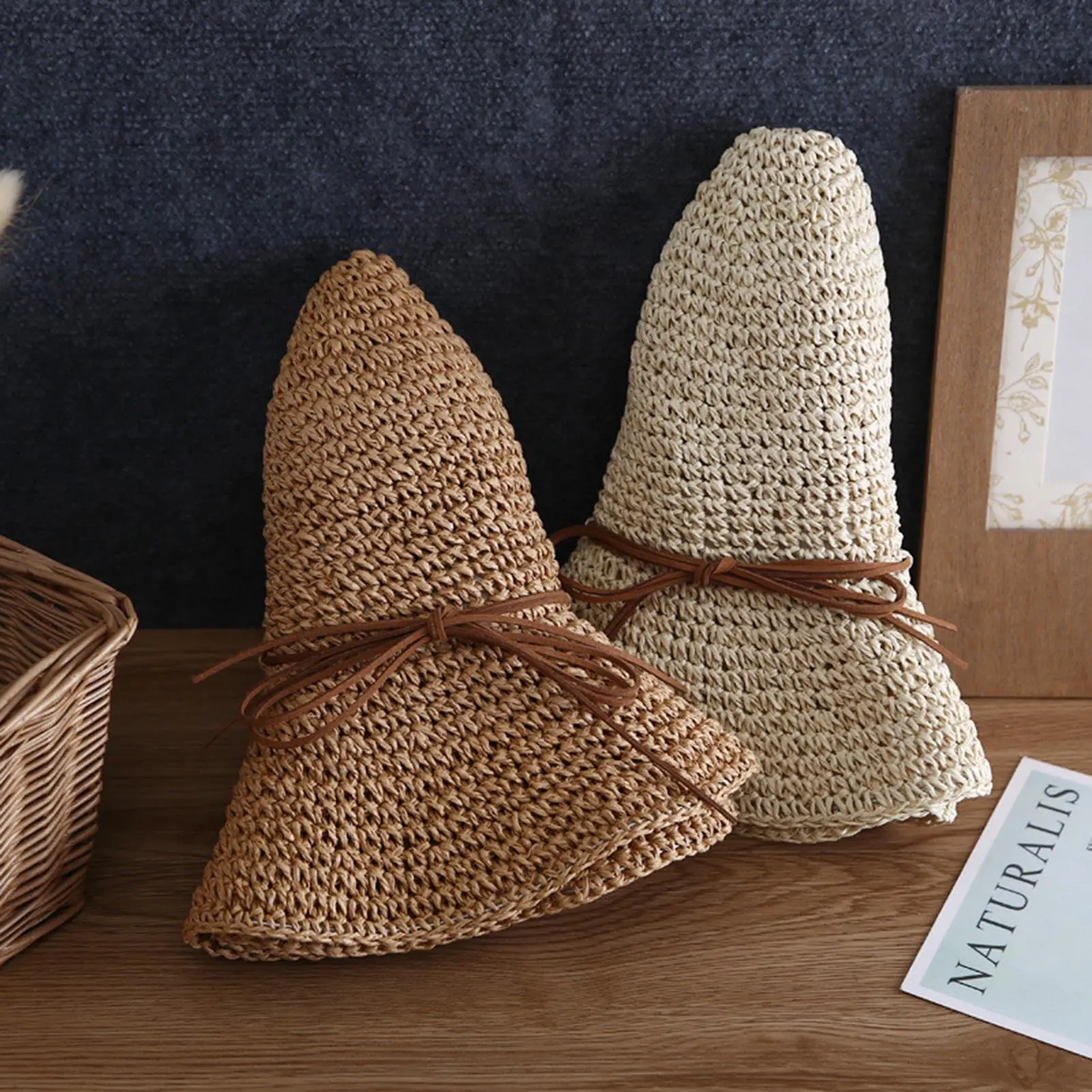 Spring Summer Sun Hat Hand Woven Large Brimmed Straw Hat For Men And Women Fashionable Sunscreen Hat Travel Folding Straw Hat