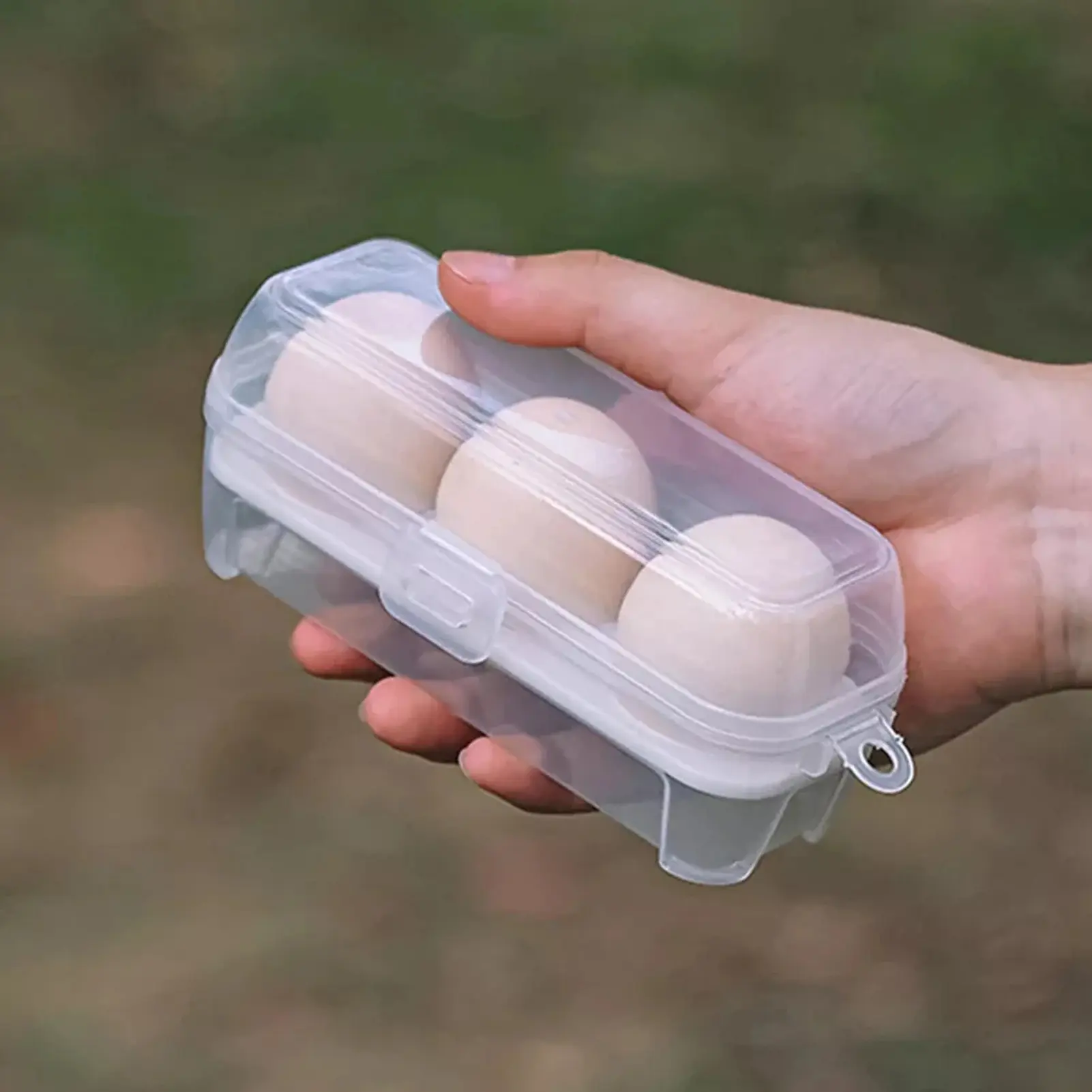 3/4/8 Grids Portable Egg Box Outdoor Transparent Egg Organizer Box For Camping Picnic Barbecue Practical Outdoor Accessories 1pc