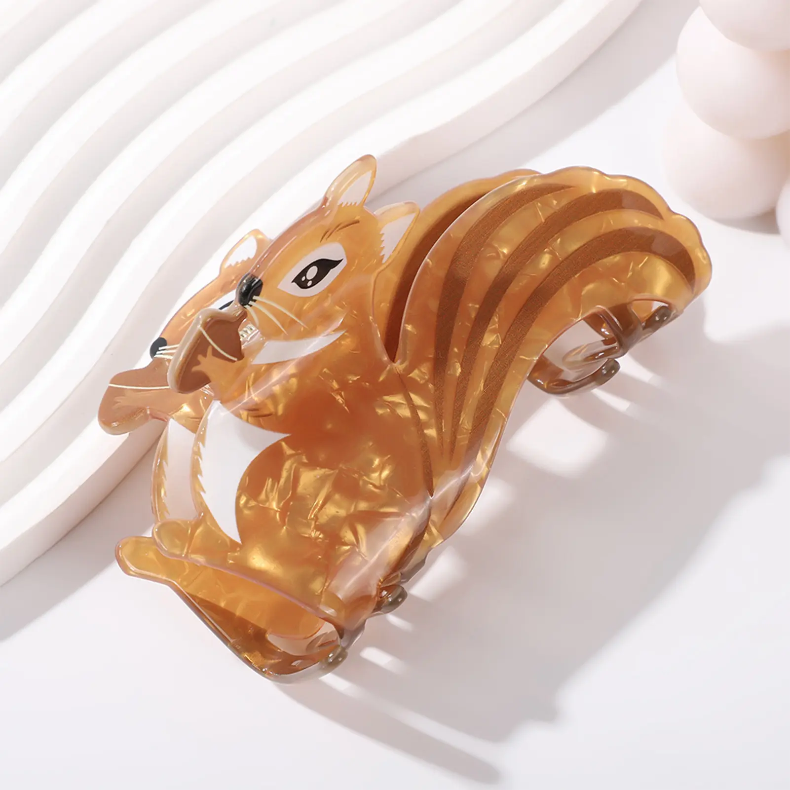 Cartoon Acrylic Hair Claw Cute Cartoon Animal Shaped Hair Clip Creative Squirrel Pony Alpaca Shaped Large Shark Hair Gripper