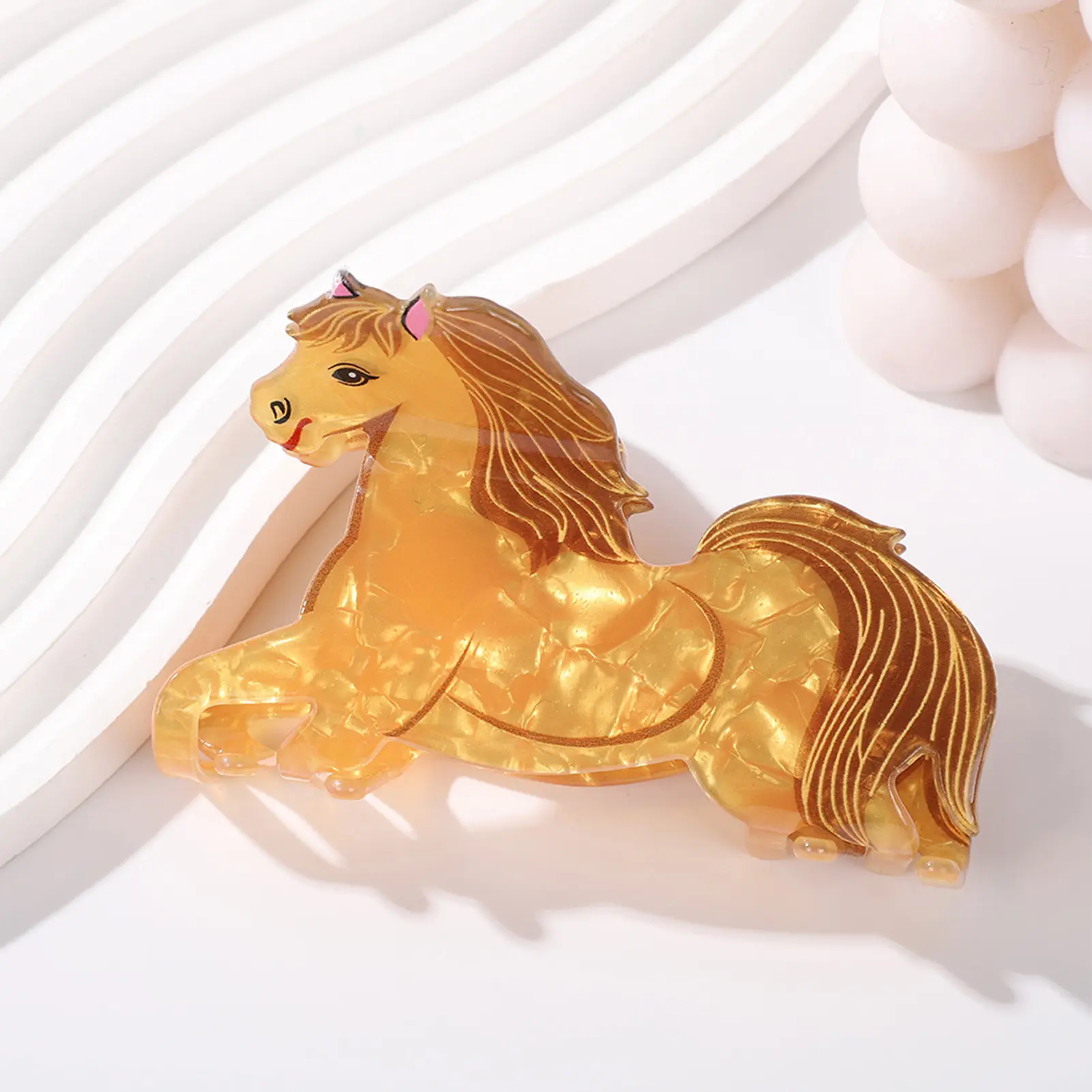 Cartoon Acrylic Hair Claw Cute Cartoon Animal Shaped Hair Clip Creative Squirrel Pony Alpaca Shaped Large Shark Hair Gripper