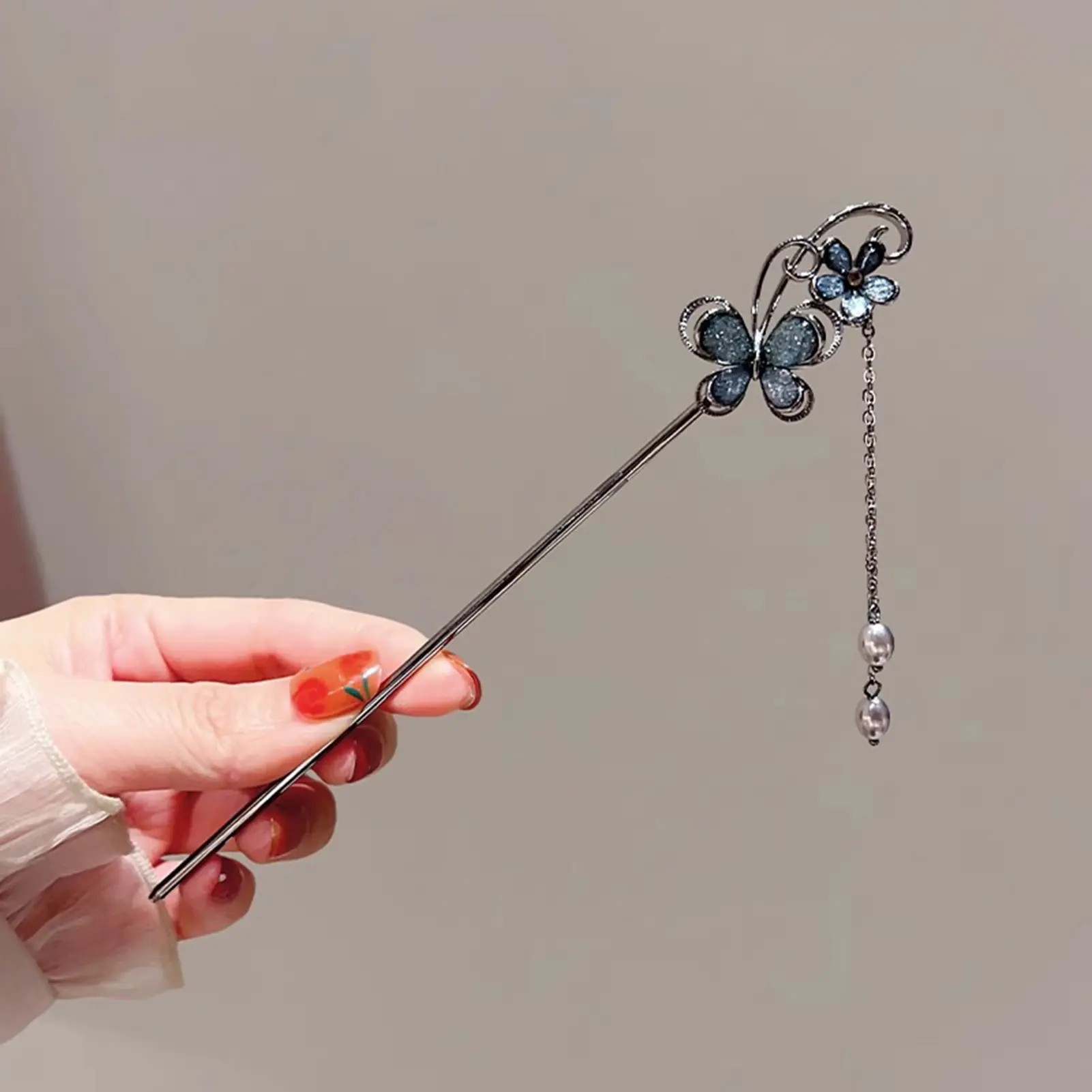 Hair Pin Women Elegant Hair Chignon With Tassel Fine Pattern Setting Elegant Hair Chopsticks For Hair Accessory Hair Styling