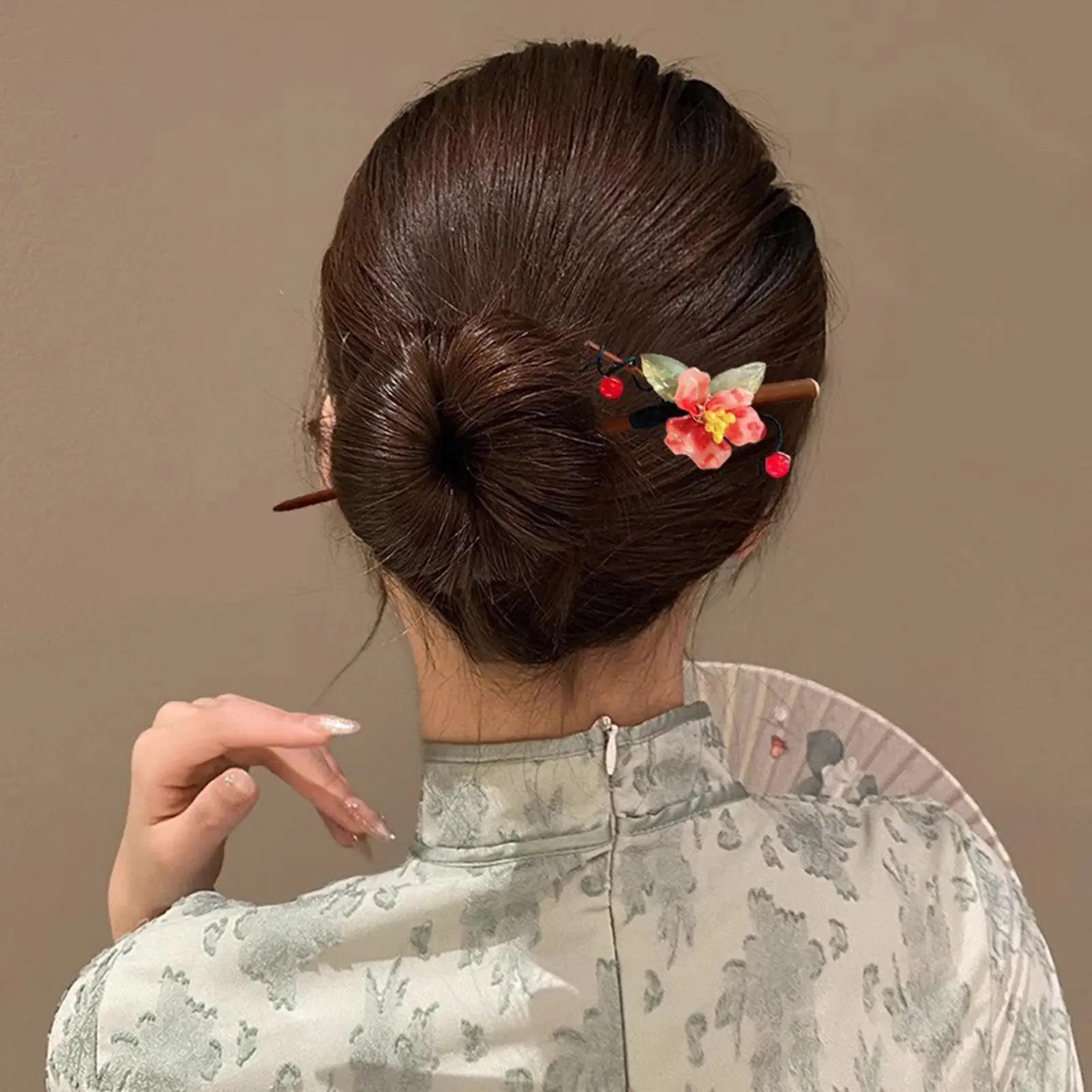 Hair Clasp Sticks With Flower Pendant Hair Stick Vintage Chinese Style Bridal Hair Jewelry Accessories For Women Wedding Hanfu