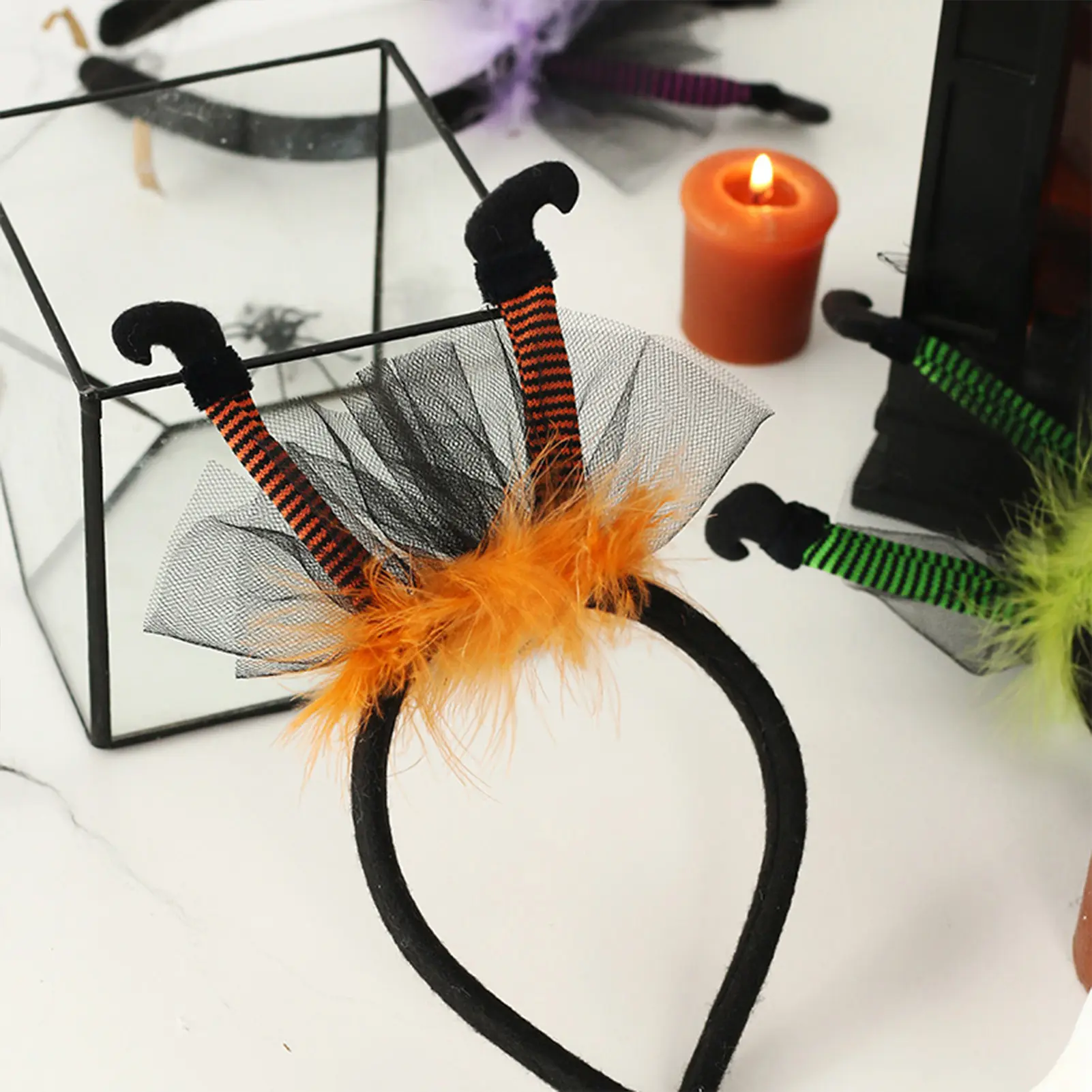 2025 Halloween Decoration Headband Creative Witch Skirt Headband For Men And Women Makeup Ball Cosplay Props Party Decor Hairpin