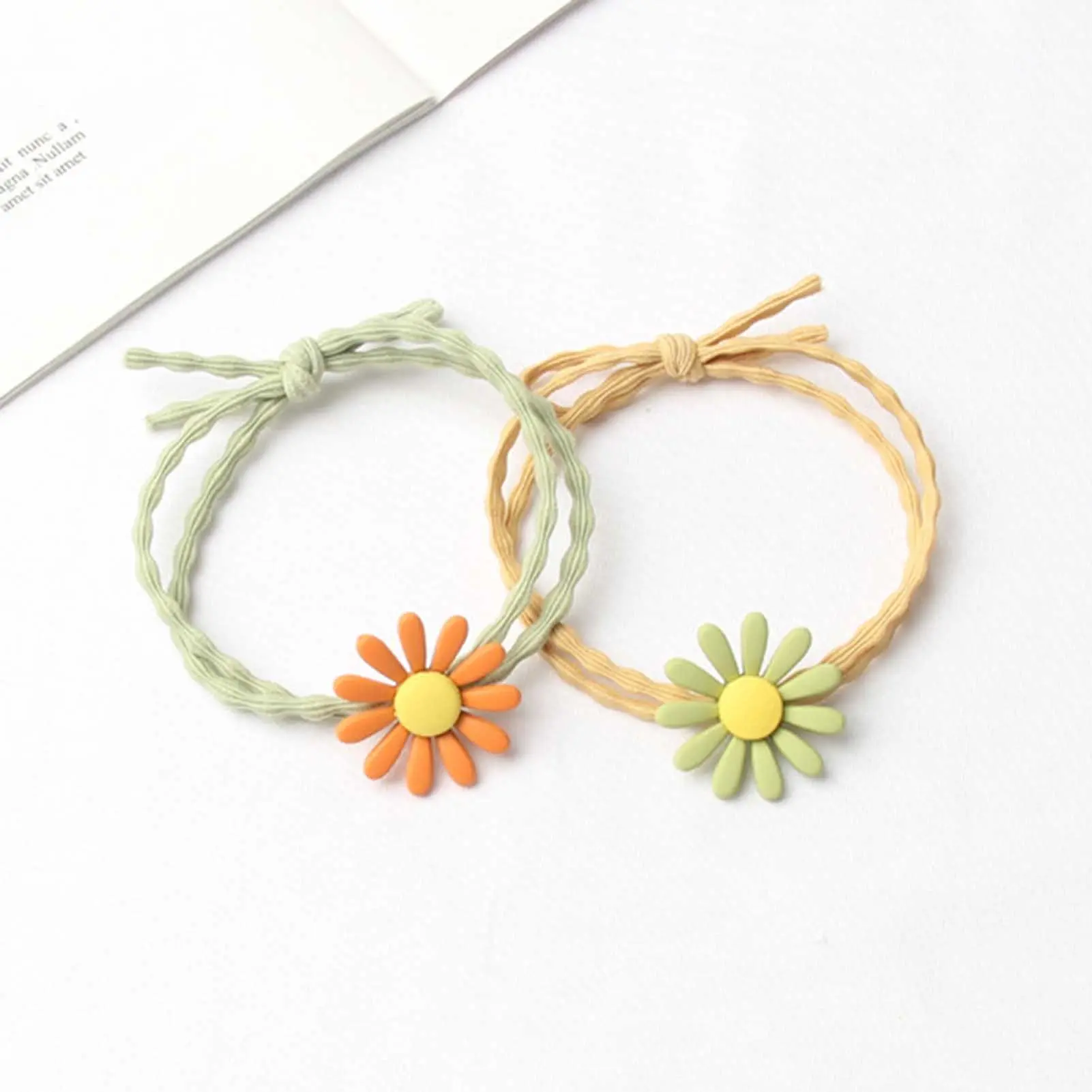 1pc Flower Hair Rope For Women Girls Trendy Minimalist Daisy Hair Ties High Ponytail Braid Small Rubber Band Hair Accessories